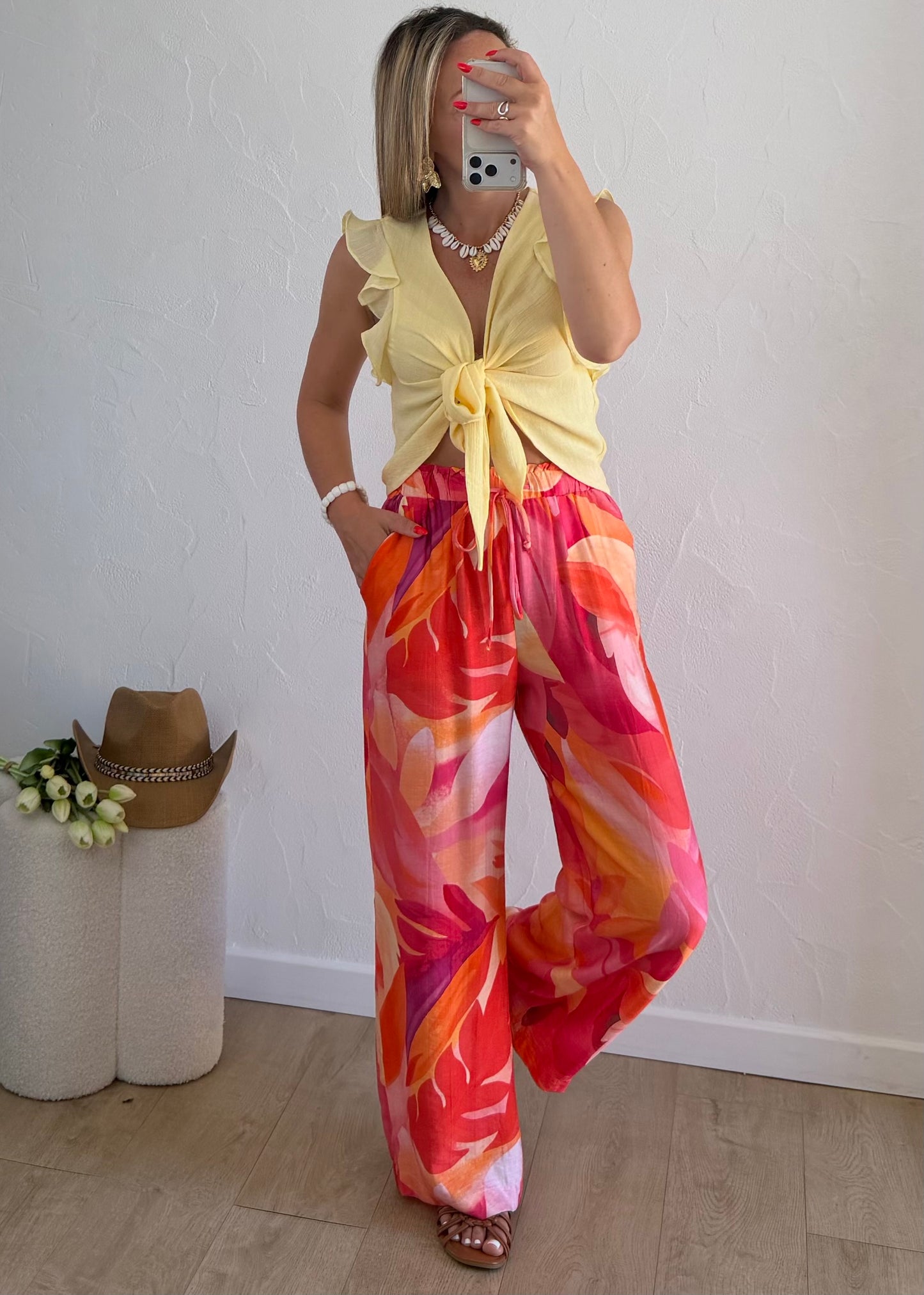 Pantalon HÉLOÏSE Corail