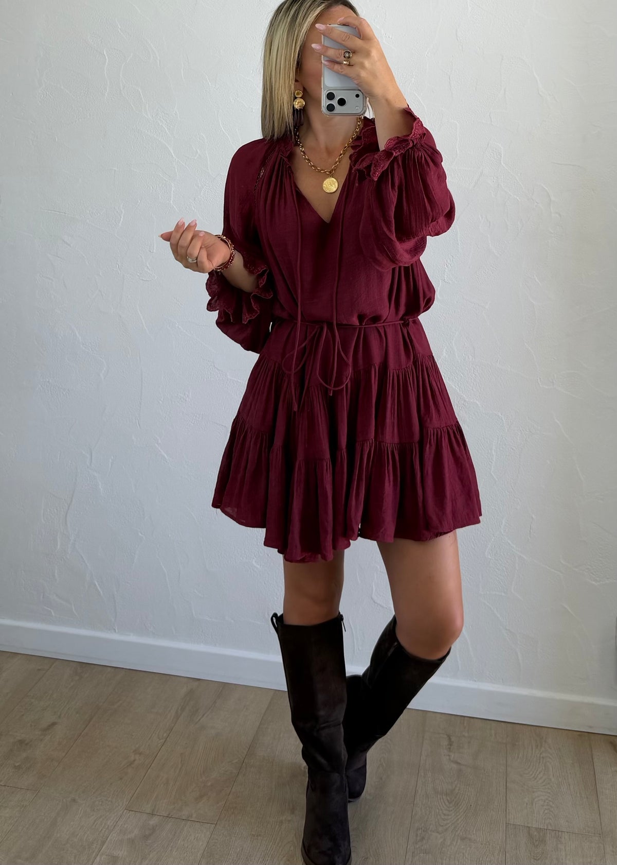 Robe Alyssa bordeaux
