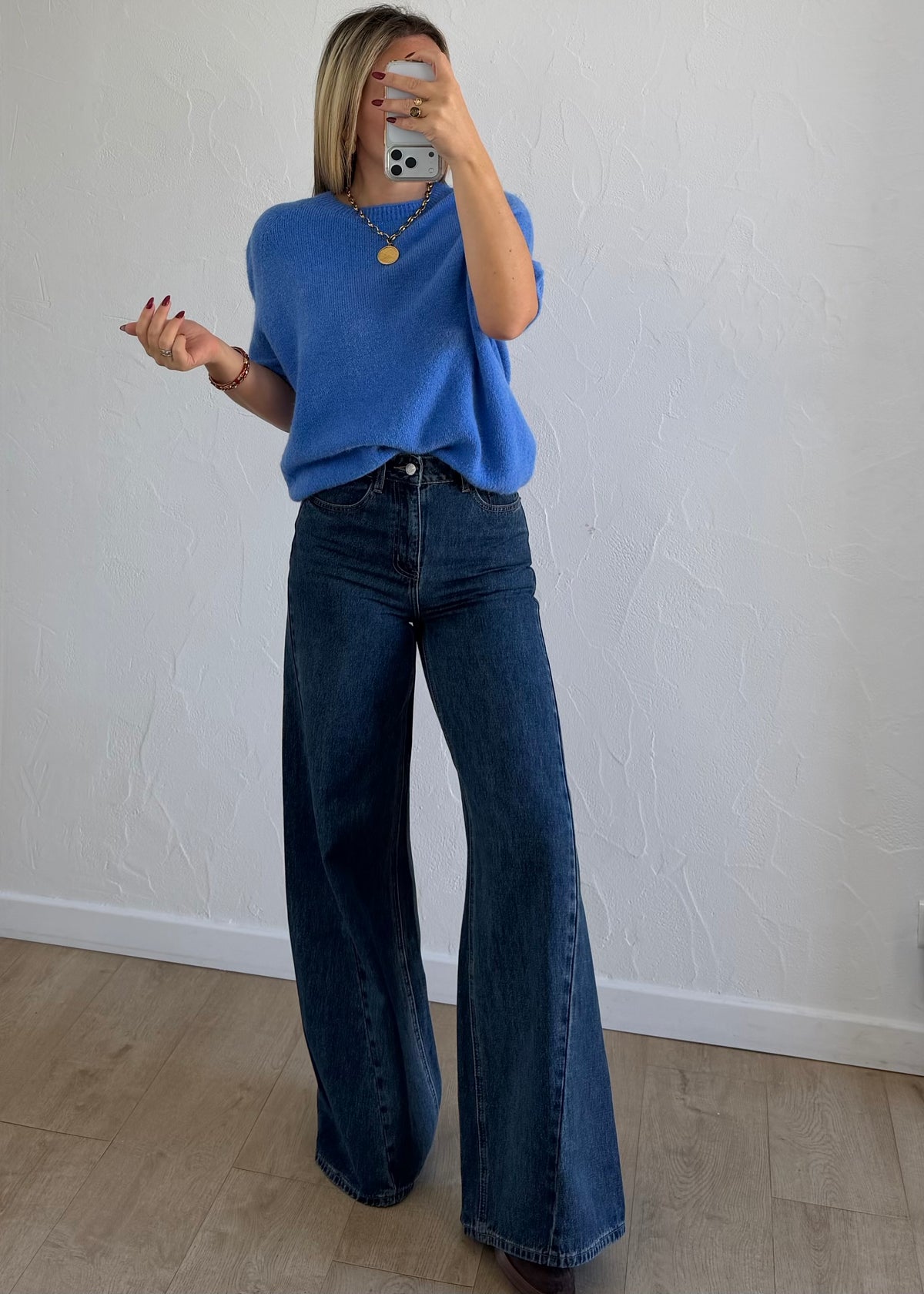 Pull Léna bleu jean
