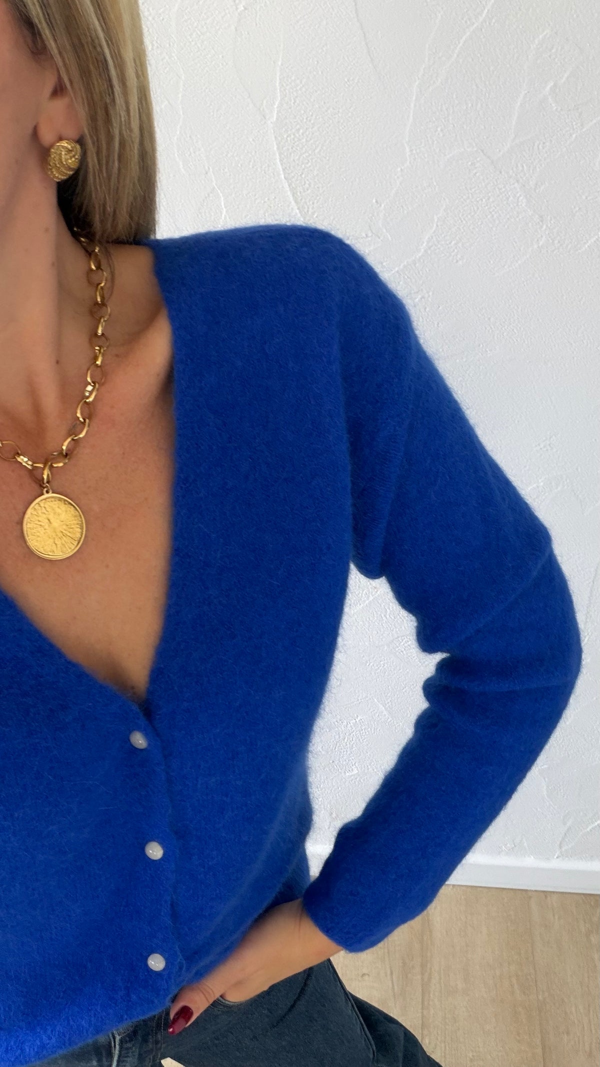 Gilet Elisa bleu électrique