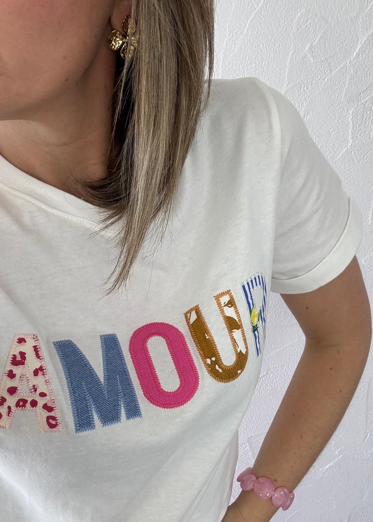 T-shirt « AMOUR » blanc