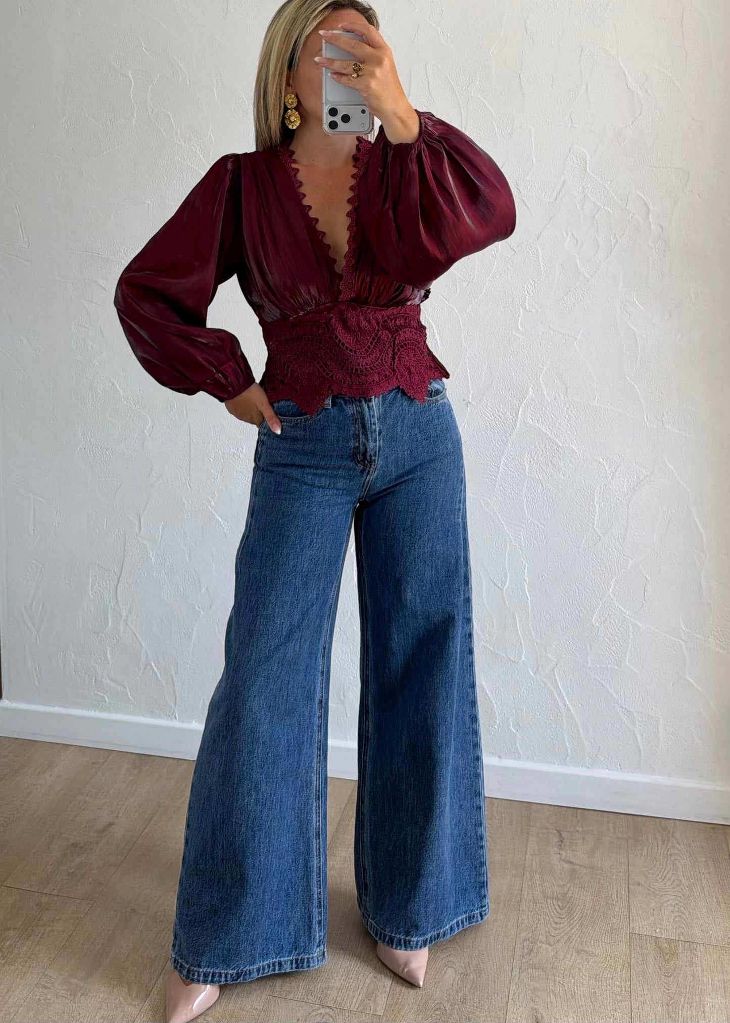 Blouse Victory bordeaux