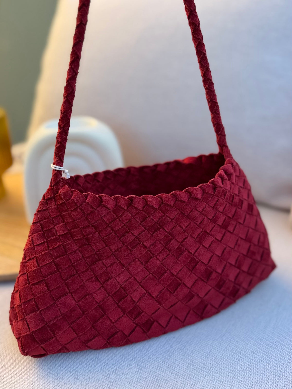 Sac tréssé rouge