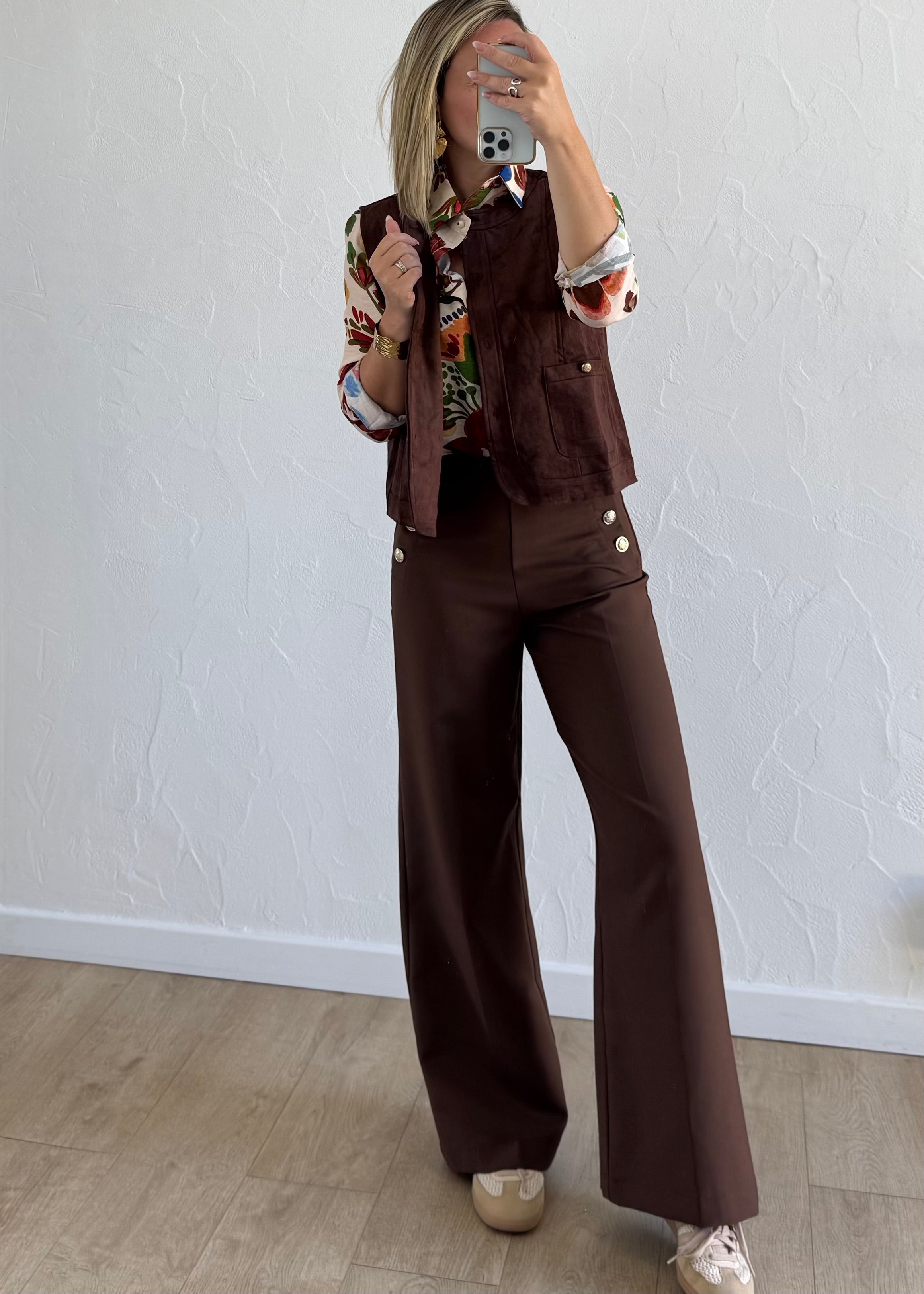 Pantalon MOANA Marron