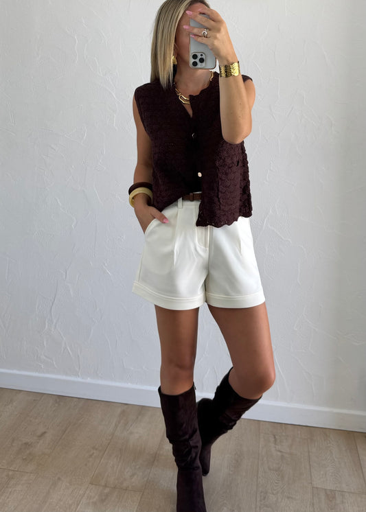 Gilet LESLIE Marron