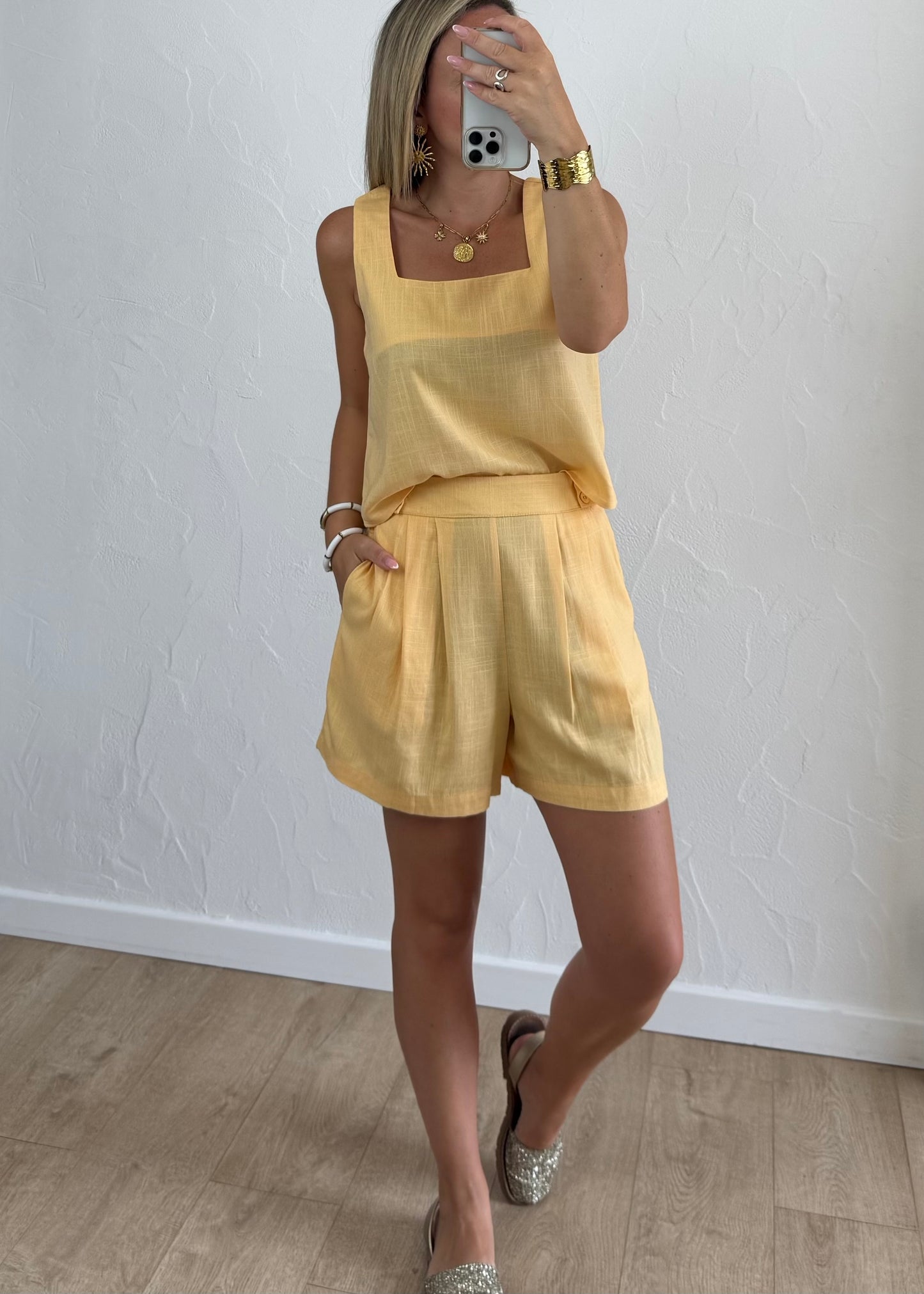 Short Céline Jaune - Orangé