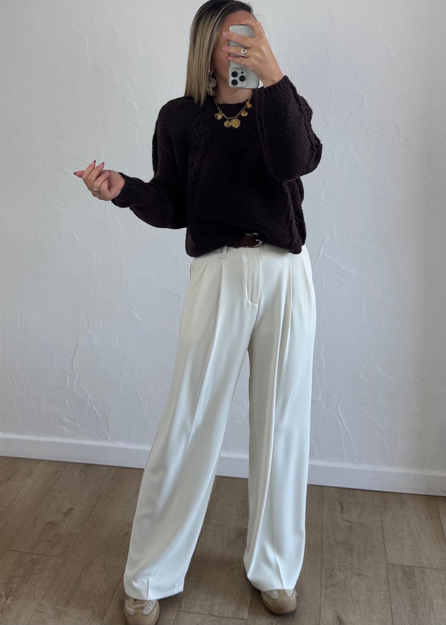 Pull ELORYNNE Chocolat