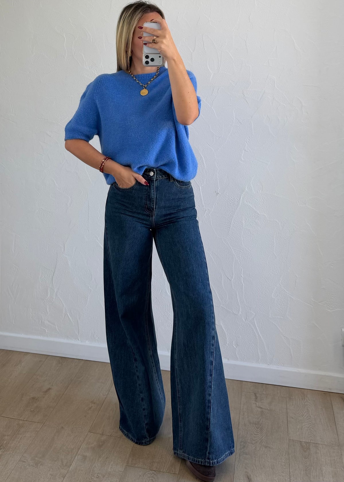 Pull Léna bleu jean