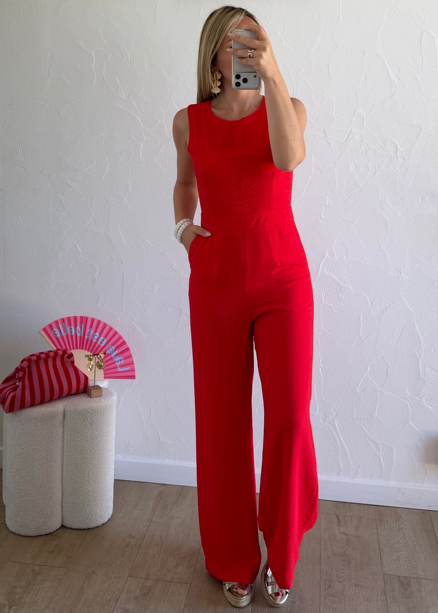 Combi-Pantalon SOLEYA Rouge