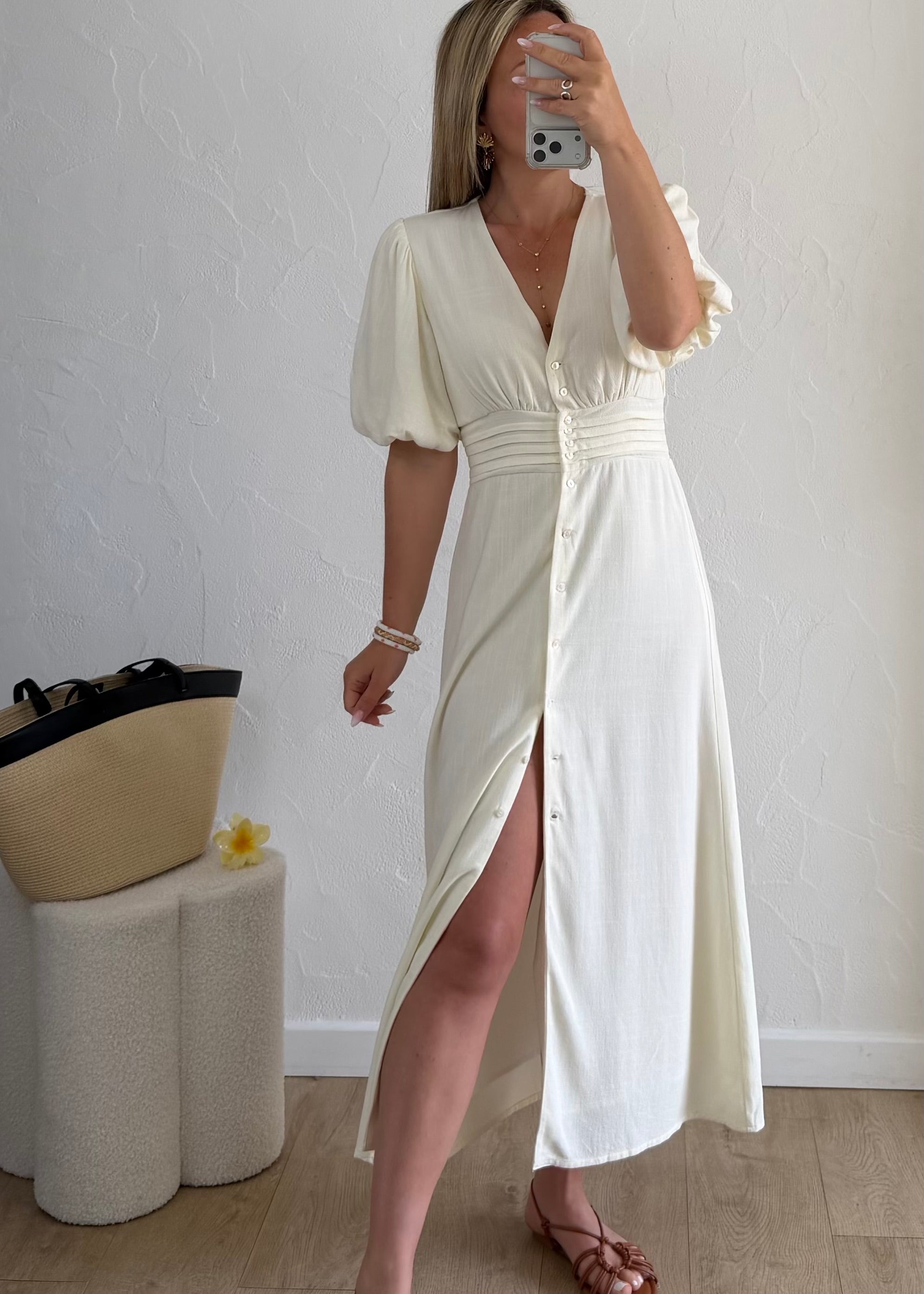 Robe FLAVIA Ecru