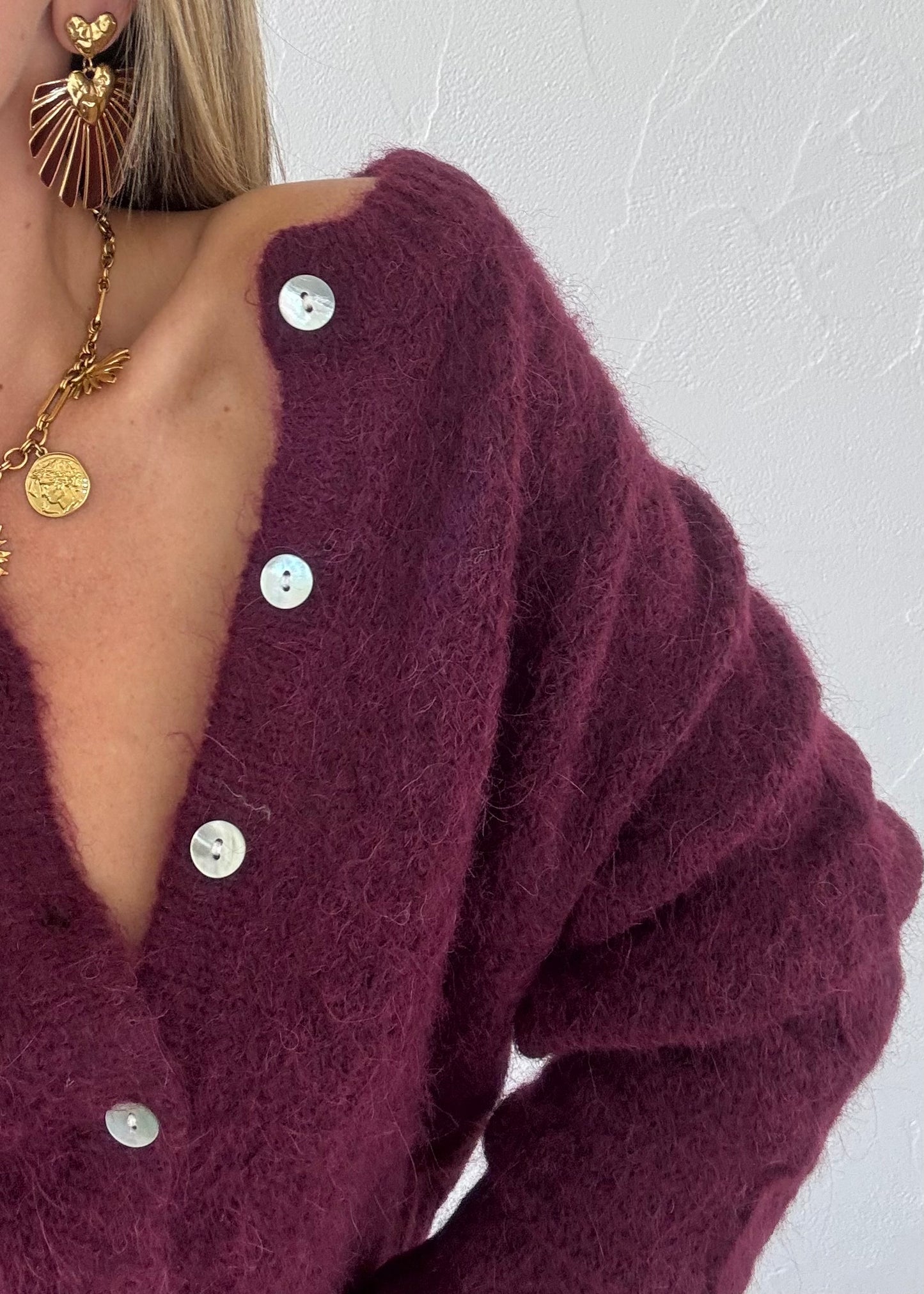 Gilet NOURIA Bordeaux