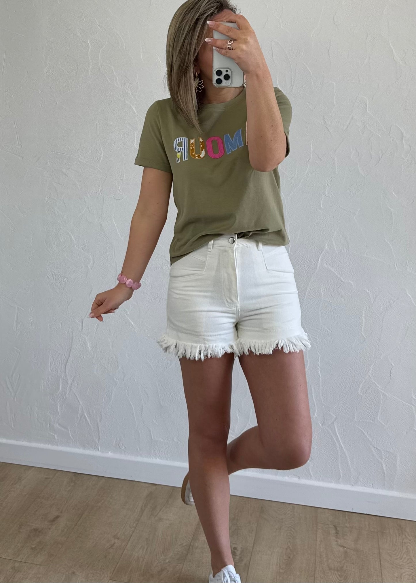 T-shirt « AMOUR » kaki