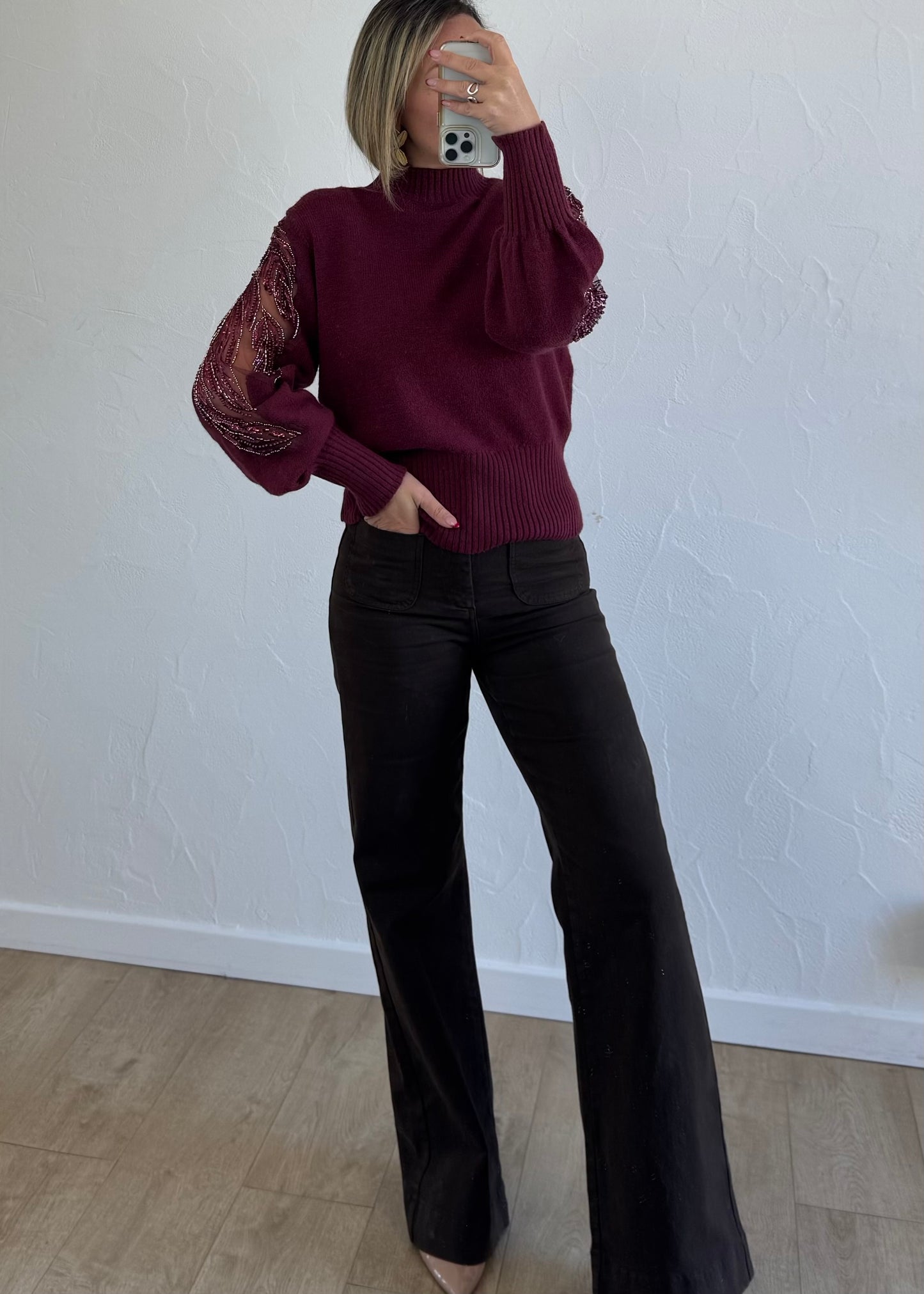 Pull TEONIA Bordeaux