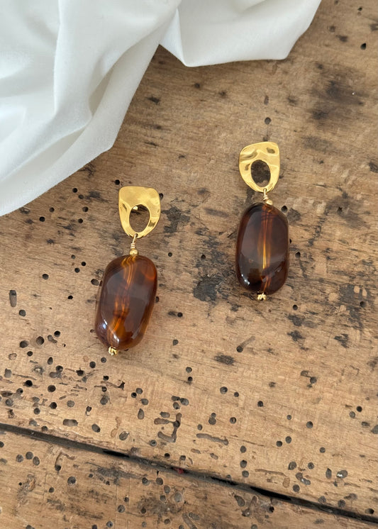 Boucles d’oreilles Ambre