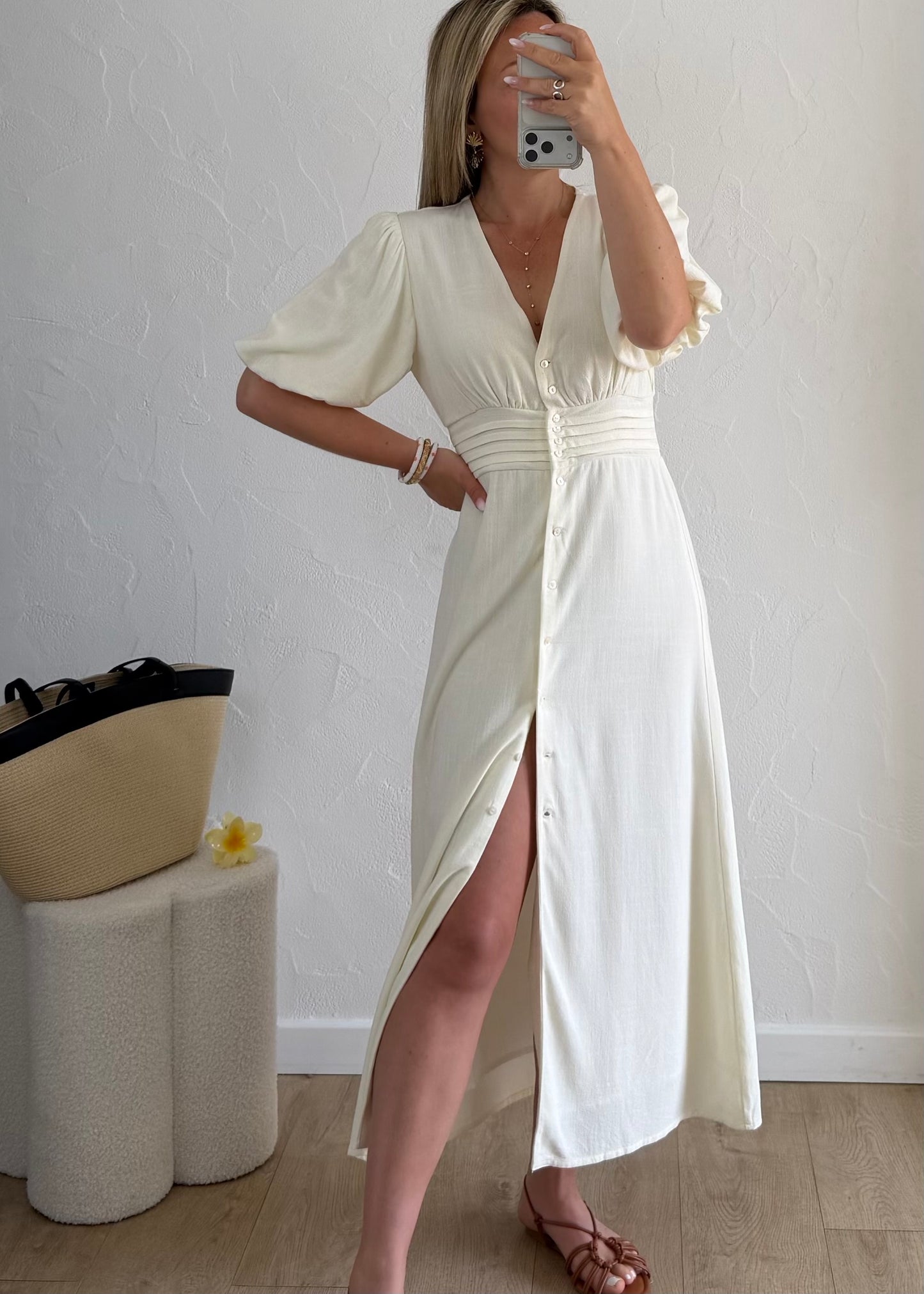 Robe FLAVIA Ecru
