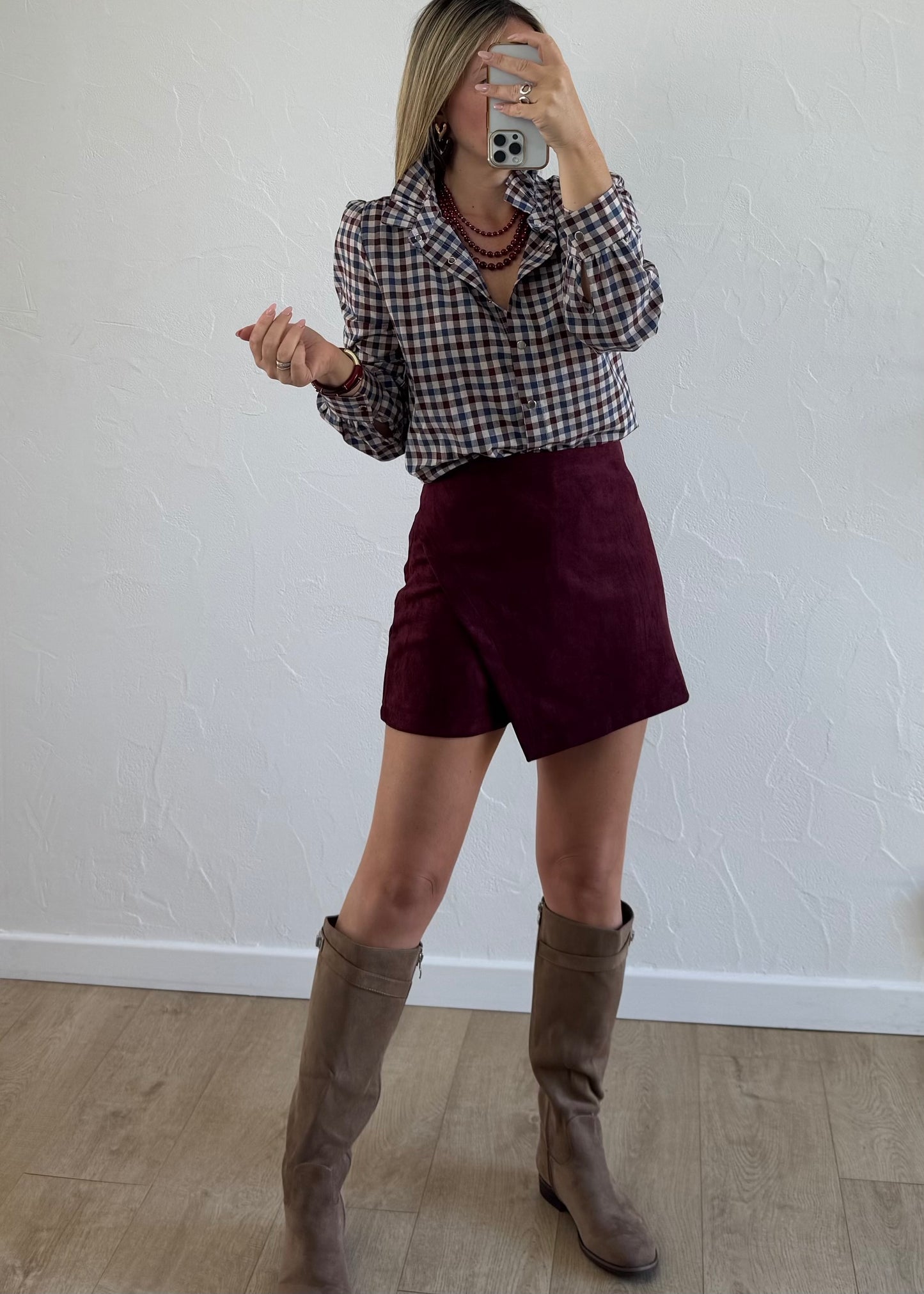 Jupe-short INDIA Bordeaux