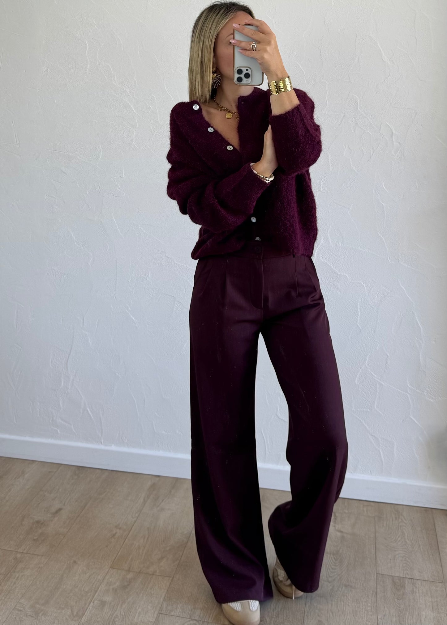 Gilet NOURIA Bordeaux