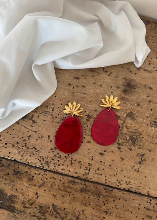 Boucles d’oreilles Rouge