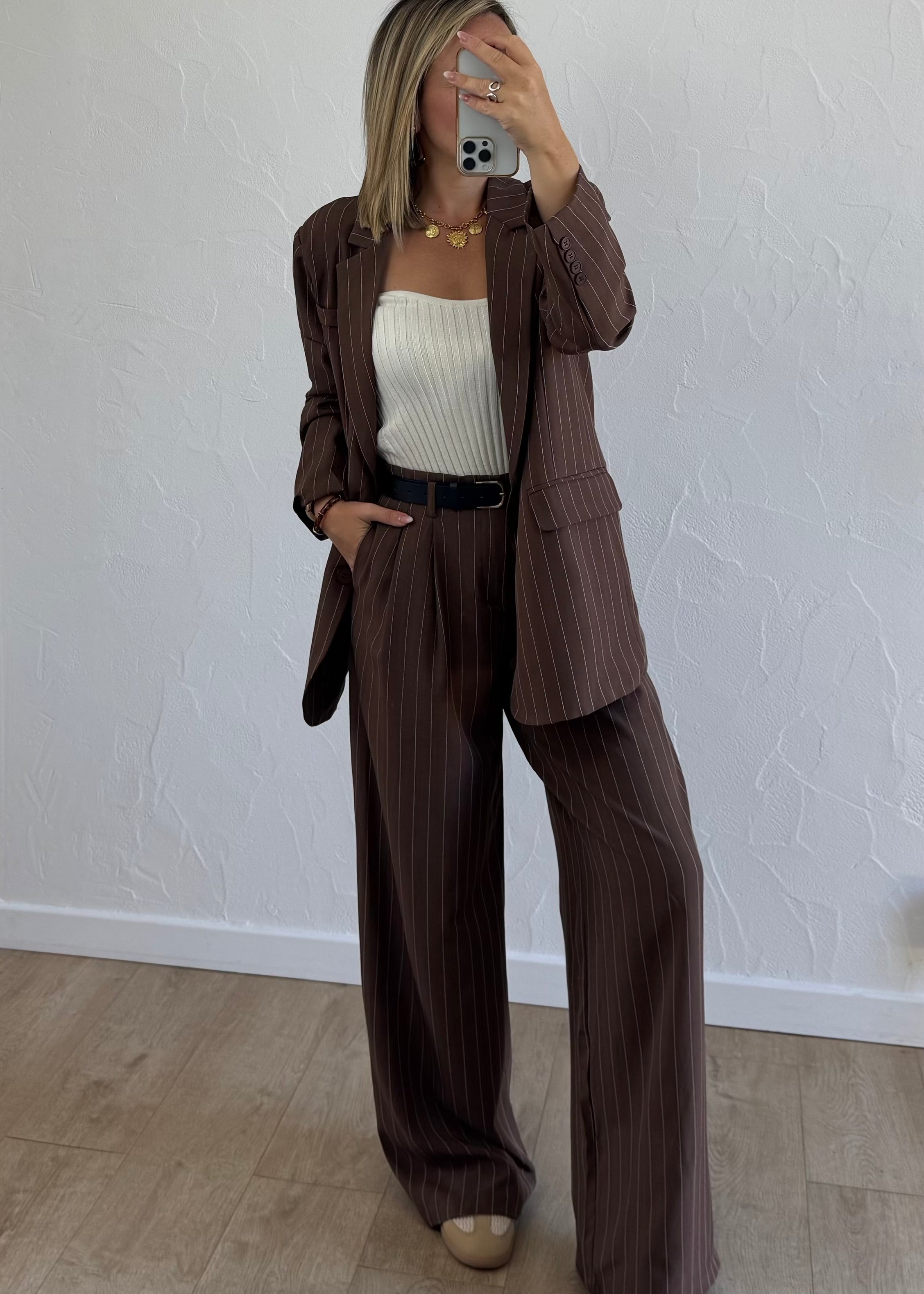 Blazer JEANNE Marron