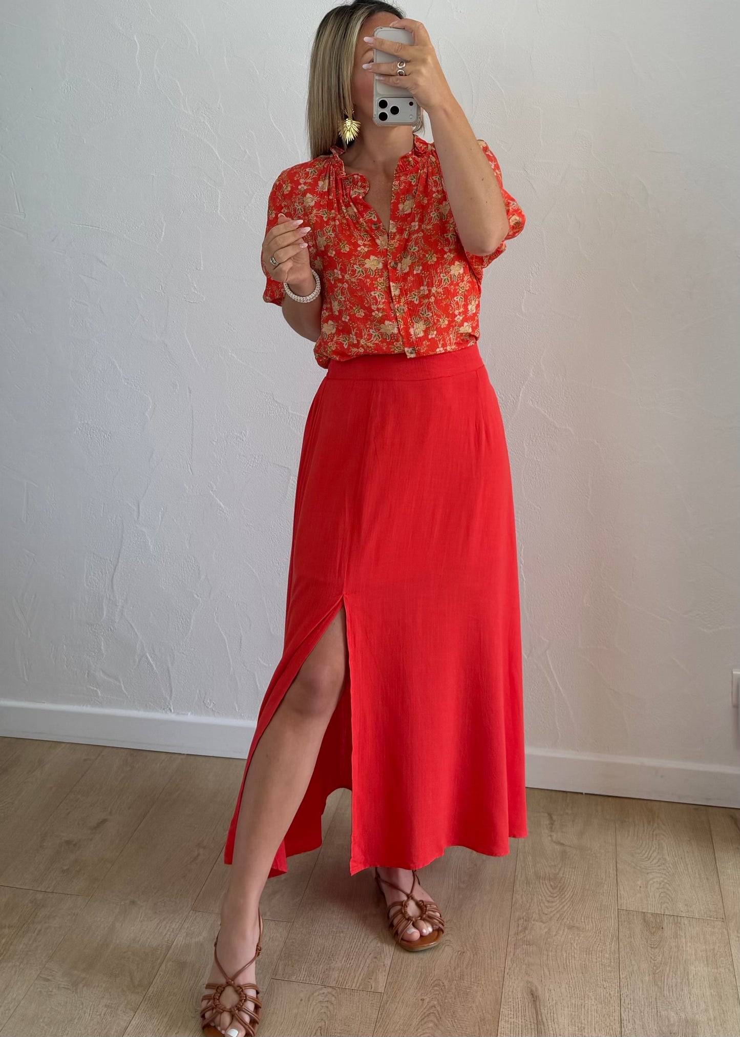 Chemisier CAMILLE Rouge