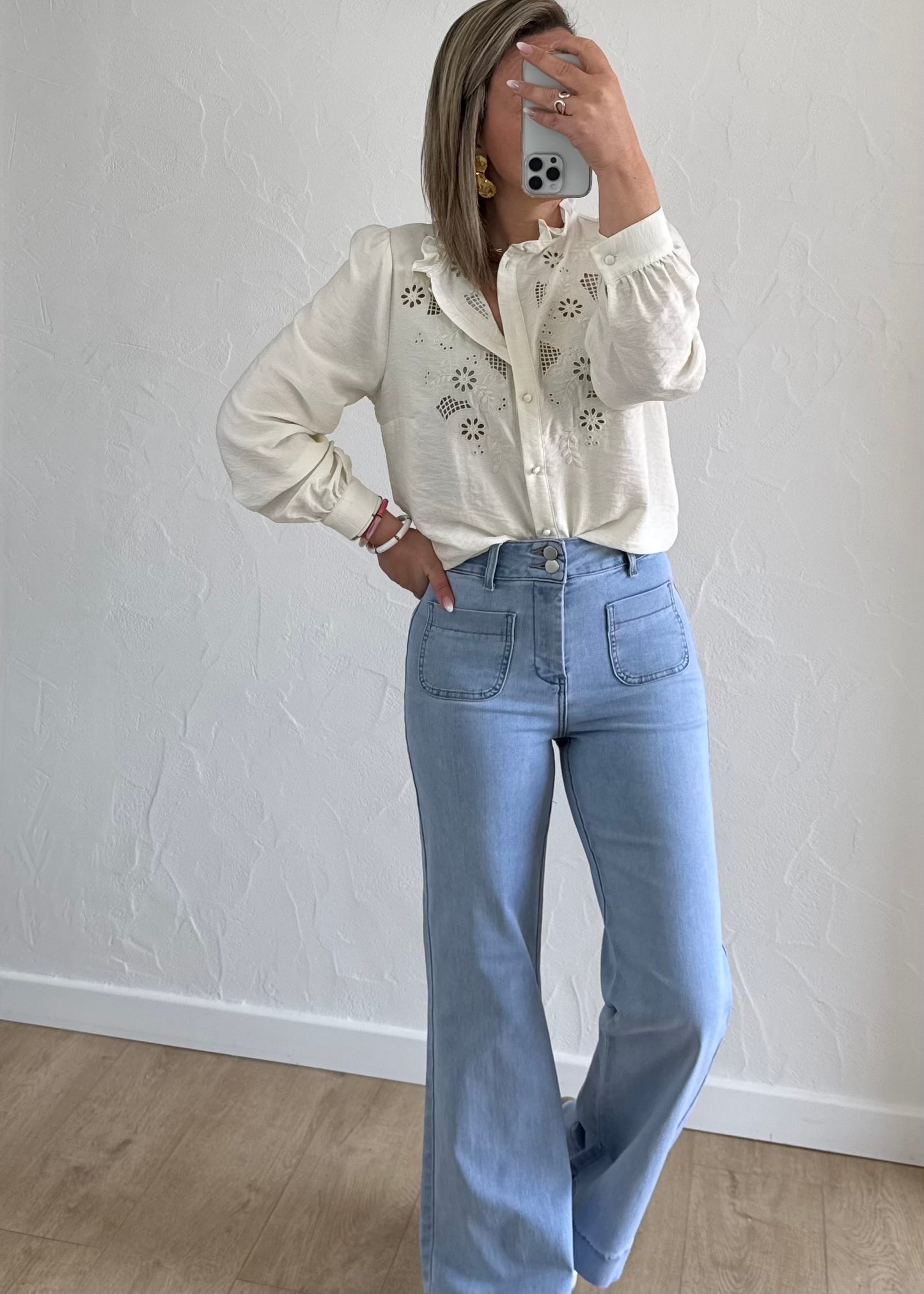 Chemisier Lucie Écru