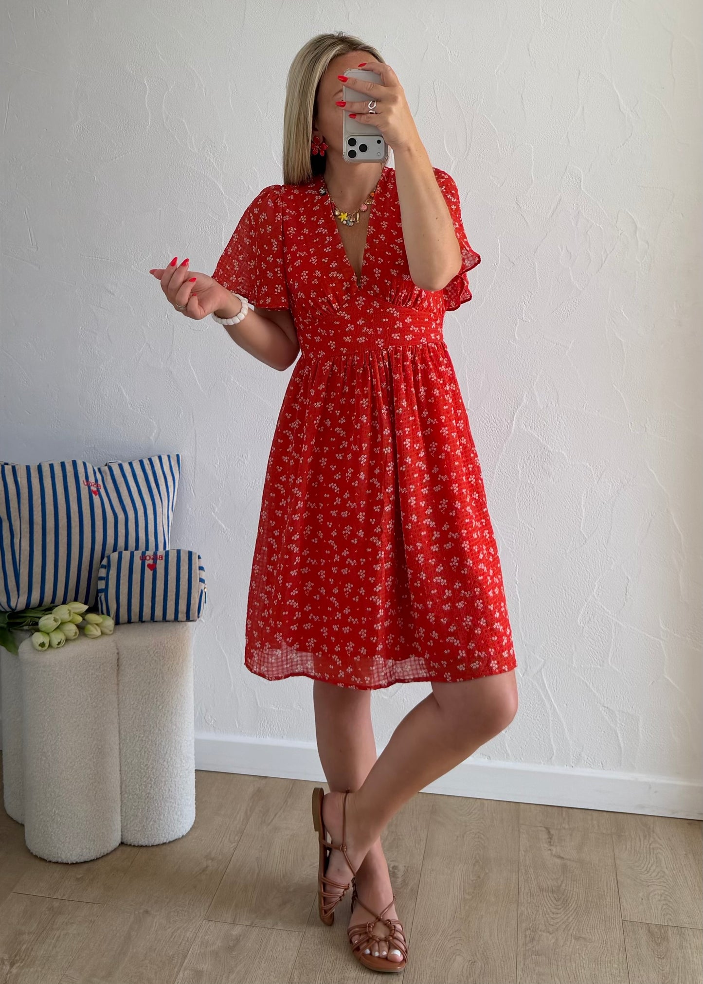Robe LENAELLE Rouge
