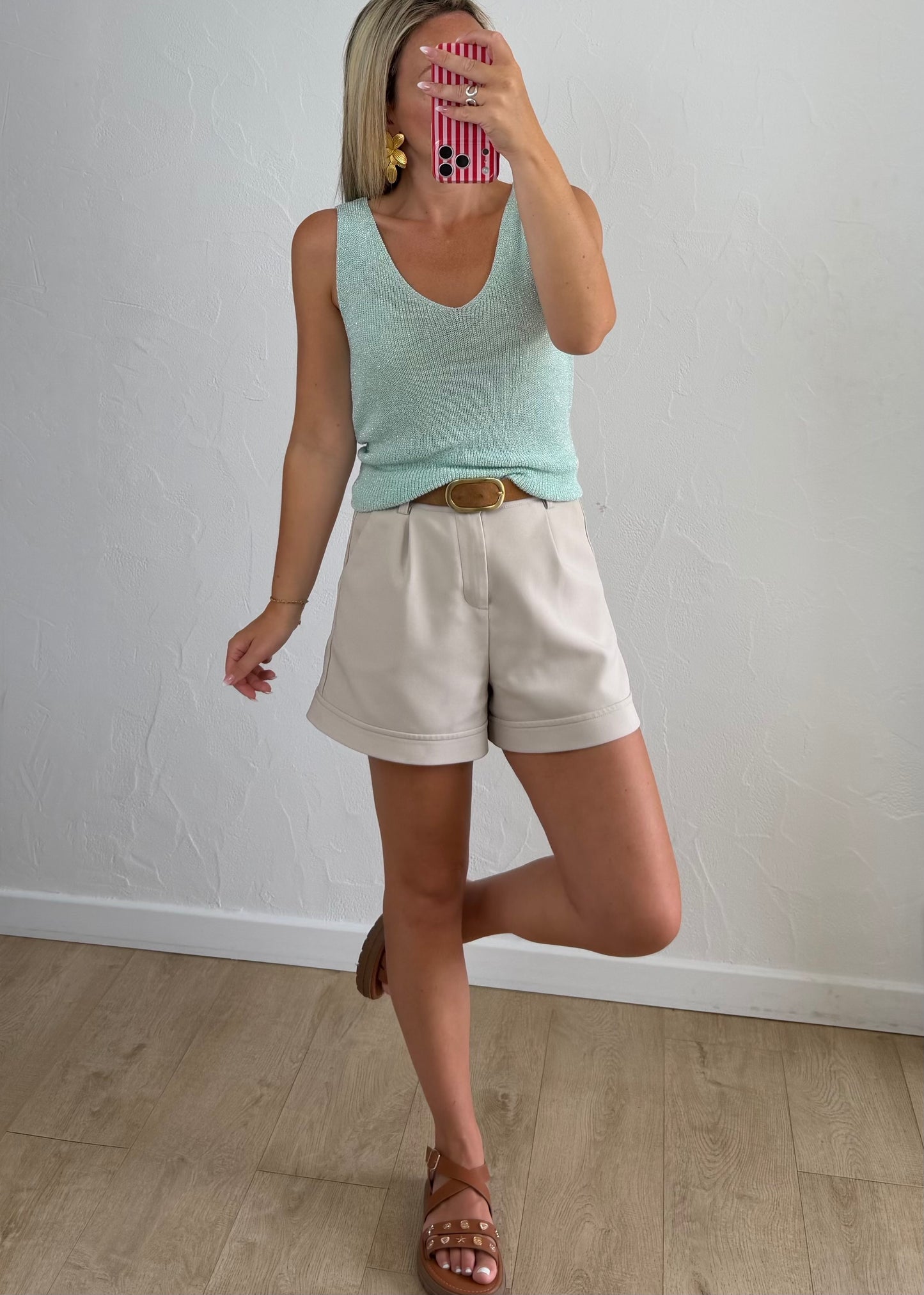 Débardeur EUGENIE Turquoise
