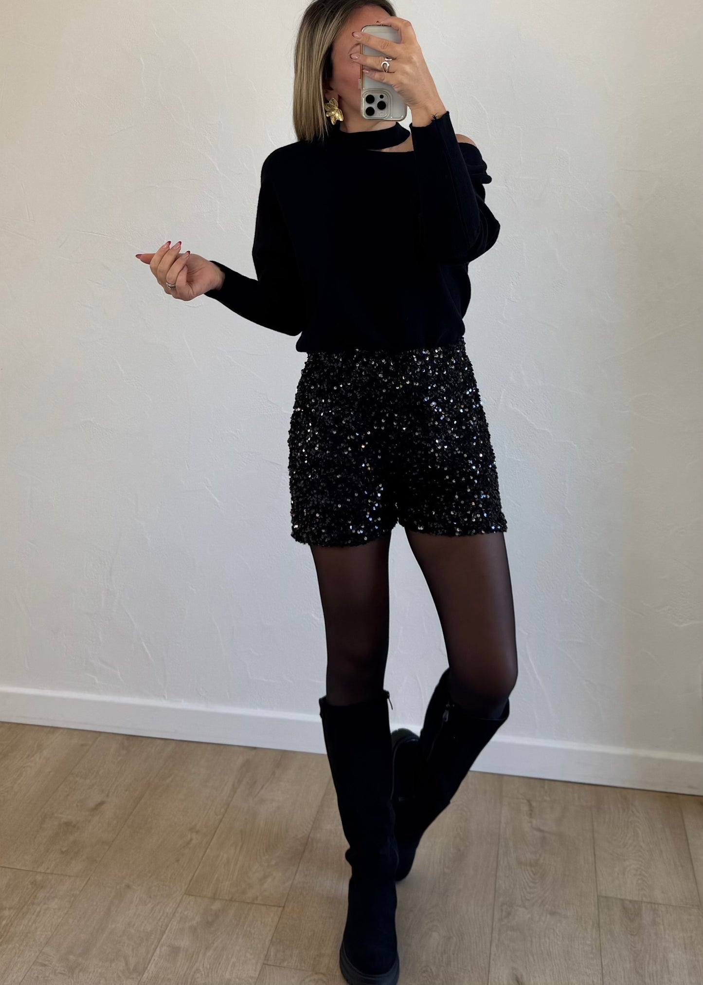 Pull VALENYSS Asymétrique Noir