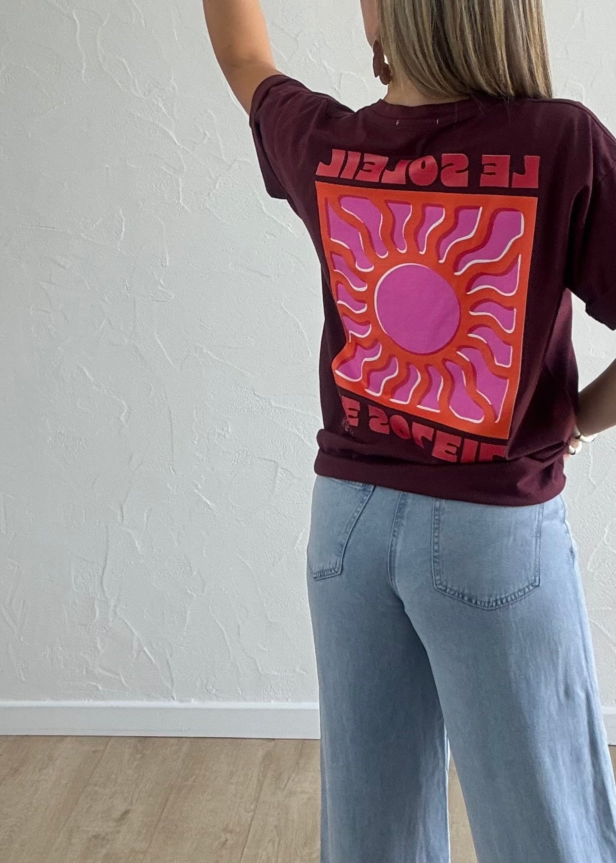 Tee-shirt « LE SOLEIL » Bordeaux