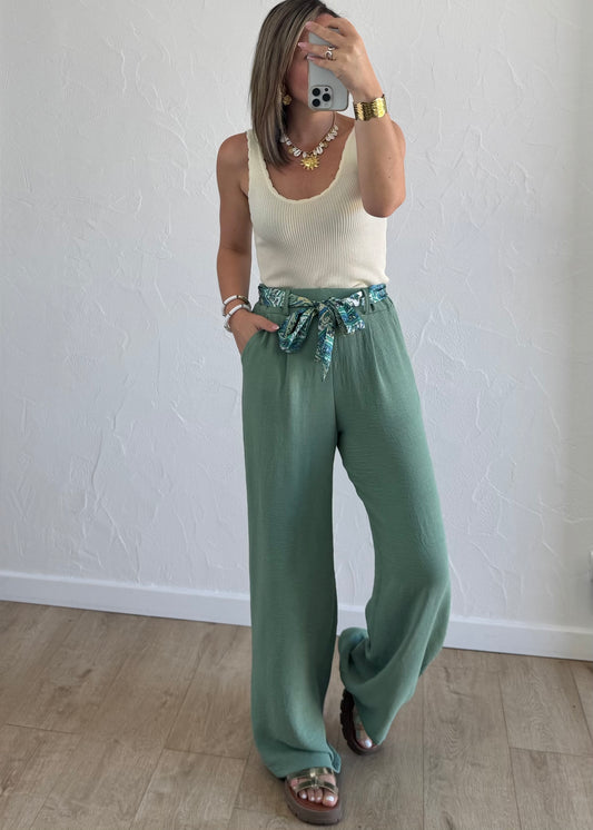 Pantalon Paula Vert d’eau
