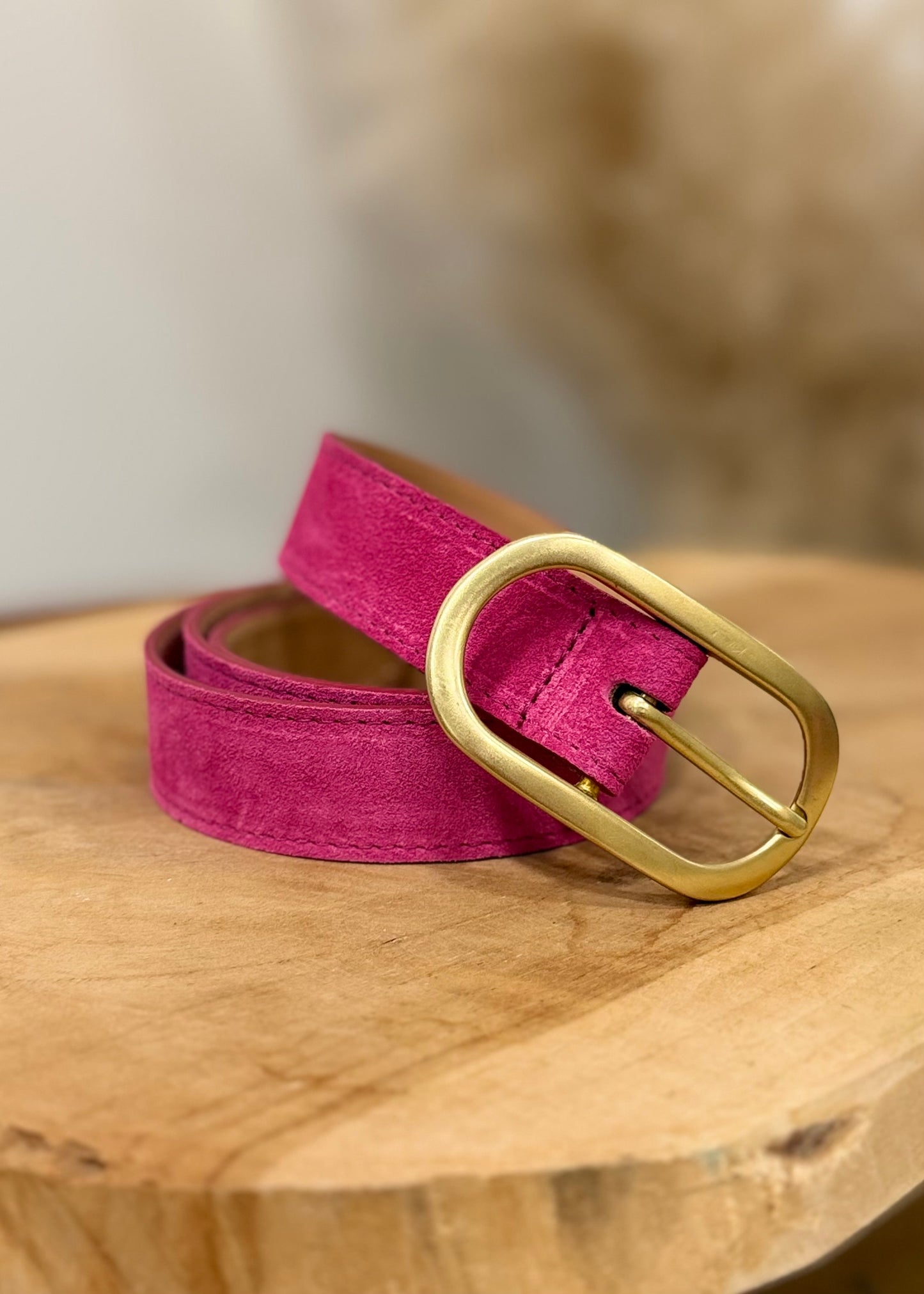 Ceinture FUSCHIA en cuir