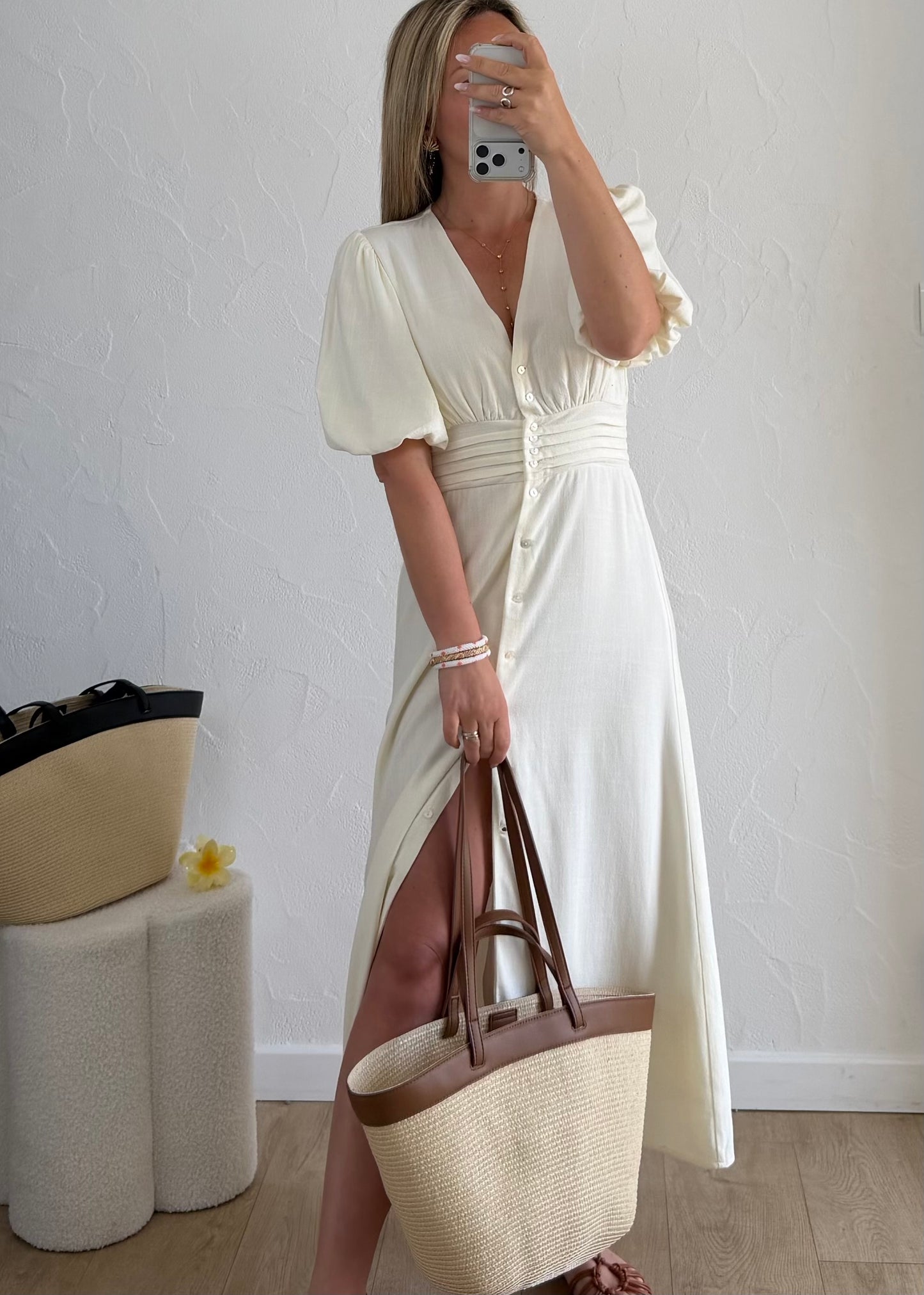 Robe FLAVIA Ecru