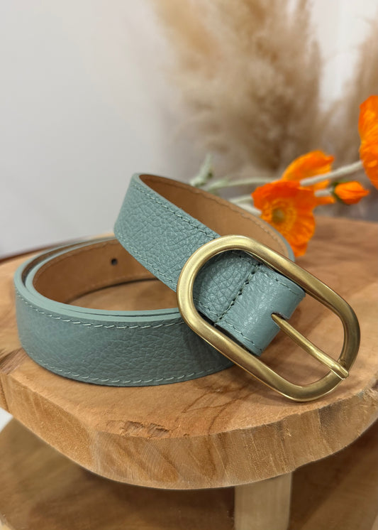 Ceinture Bleu-vert cuir