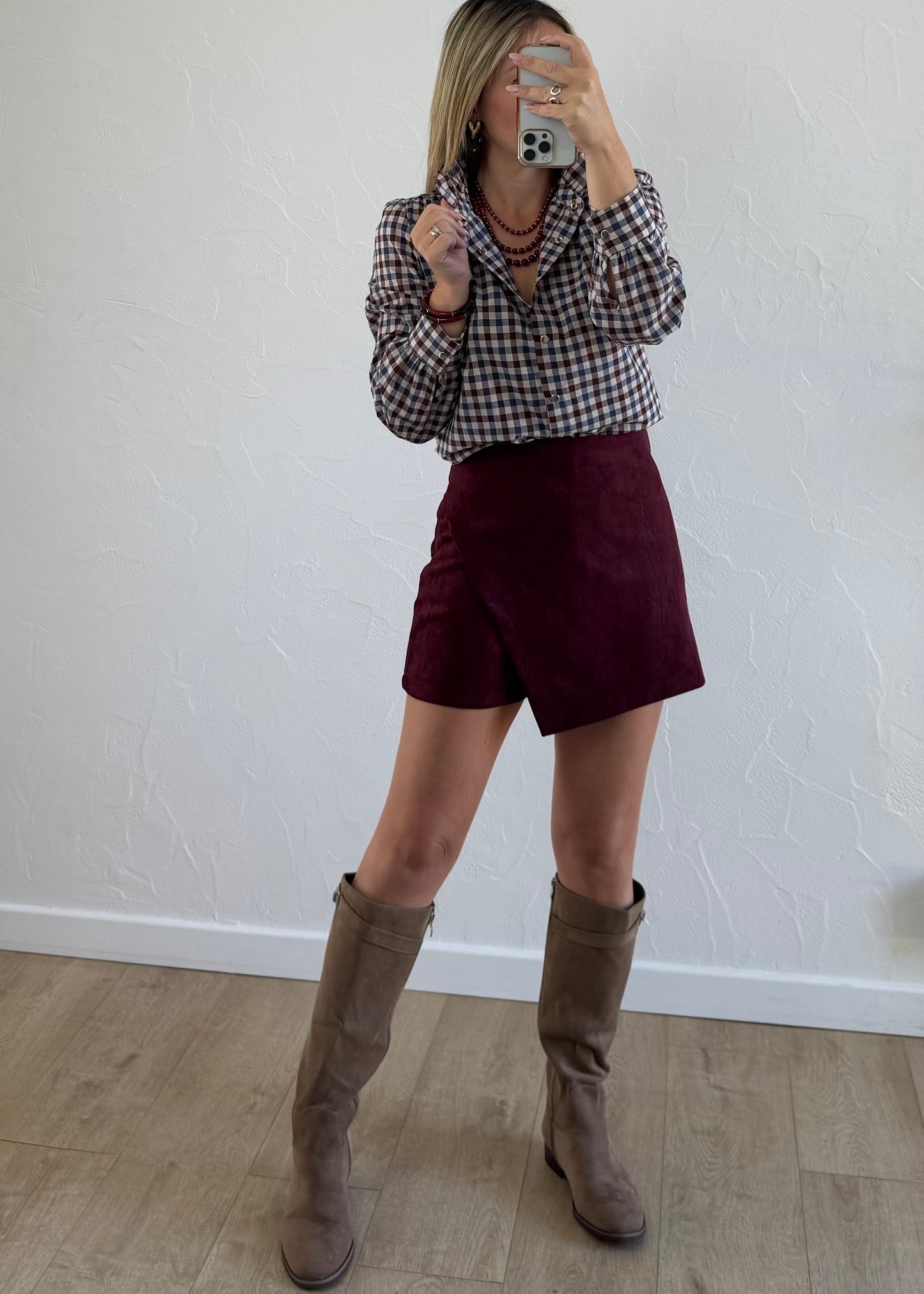 Jupe-short INDIA Bordeaux