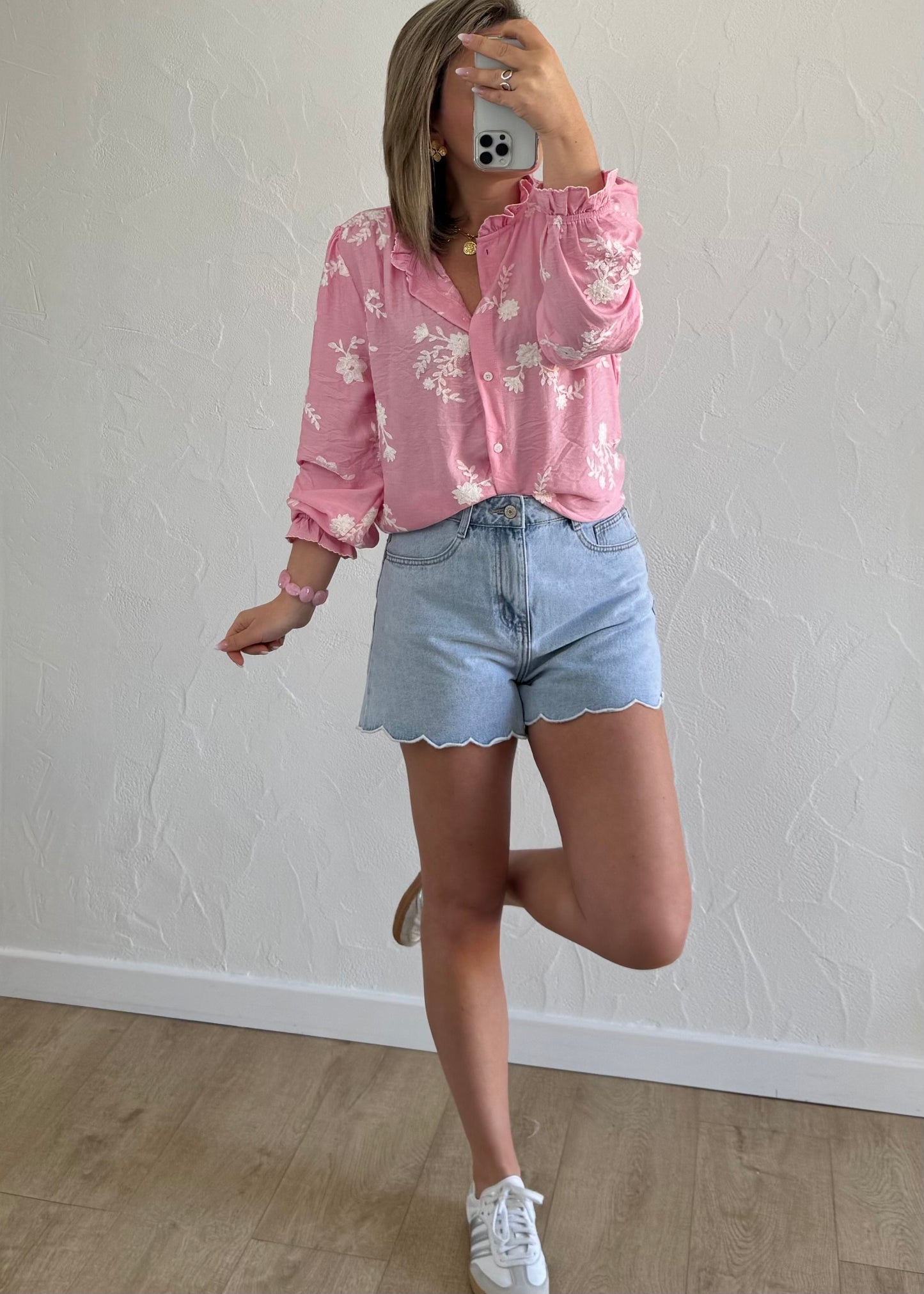 Chemisier Ambre rose