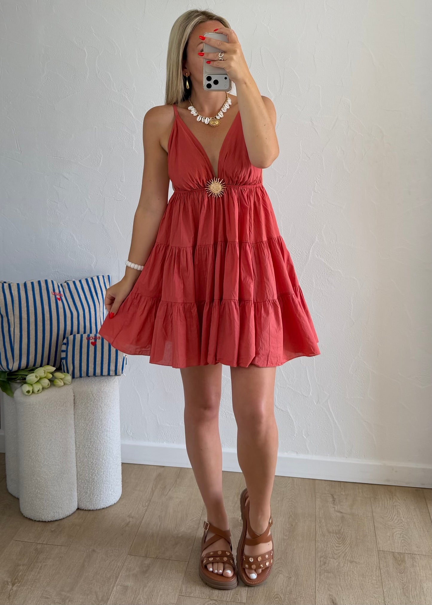 Robe MELODY Courte Terracotta