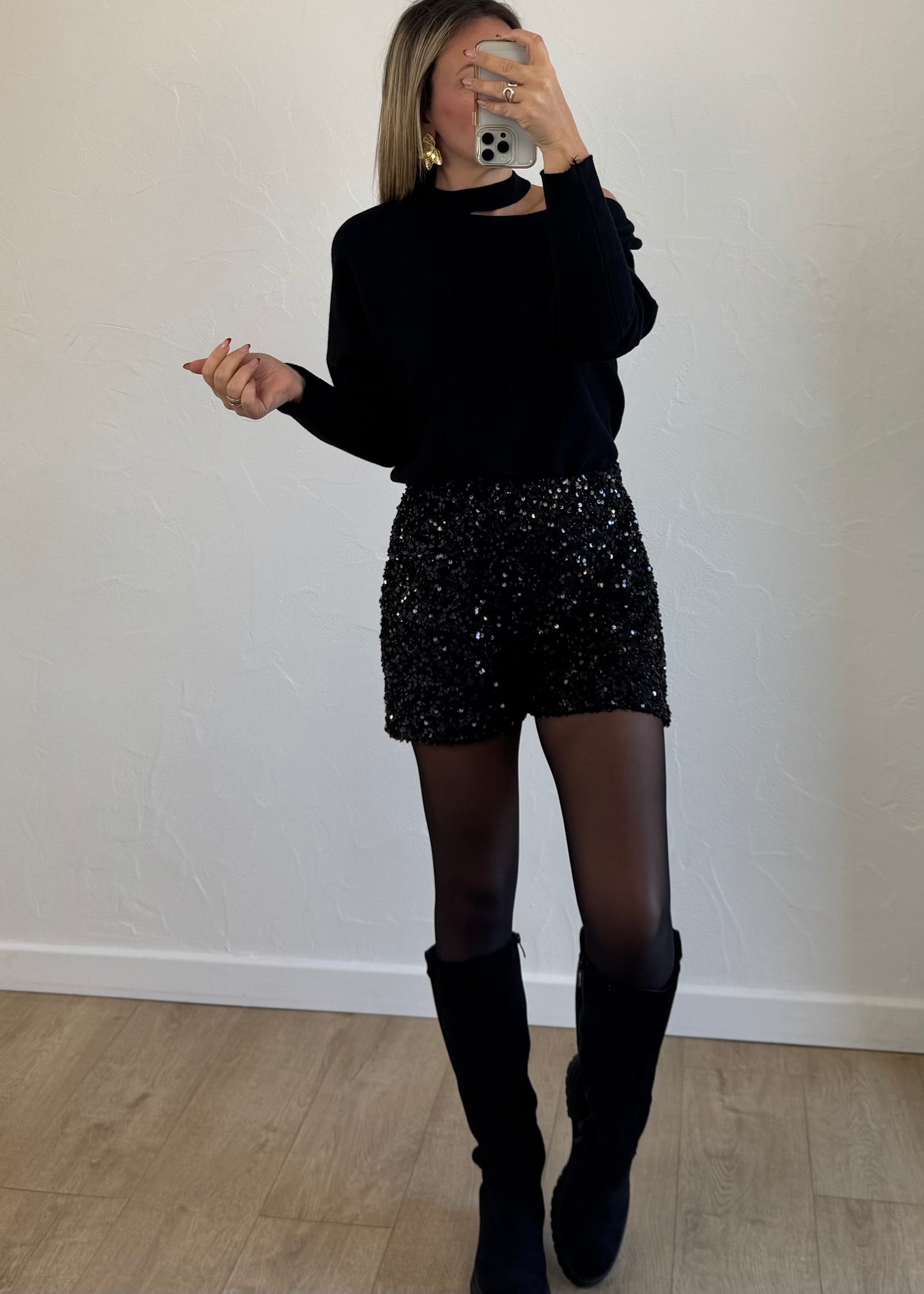 Pull VALENYSS Asymétrique Noir