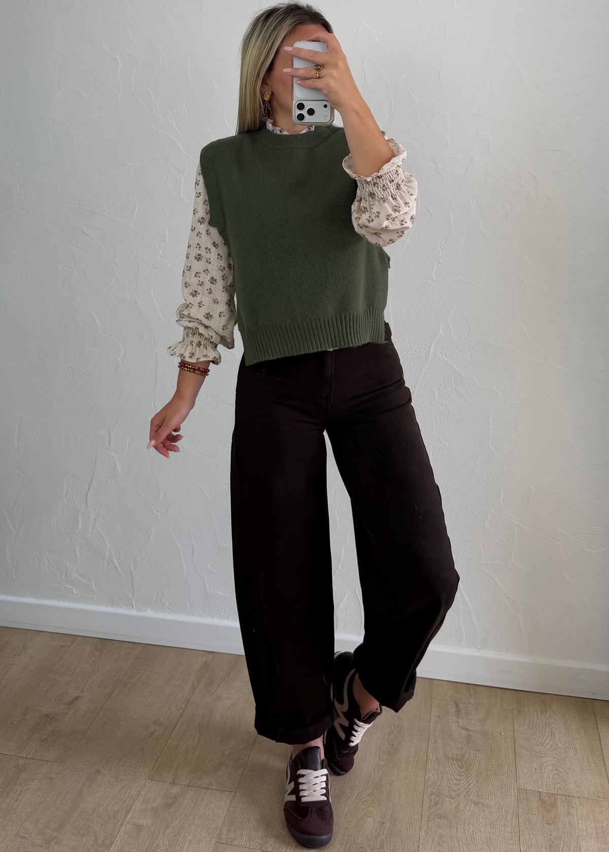 Pull sans manche Dario kaki