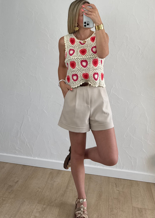 Haut en crochet Marion Rose