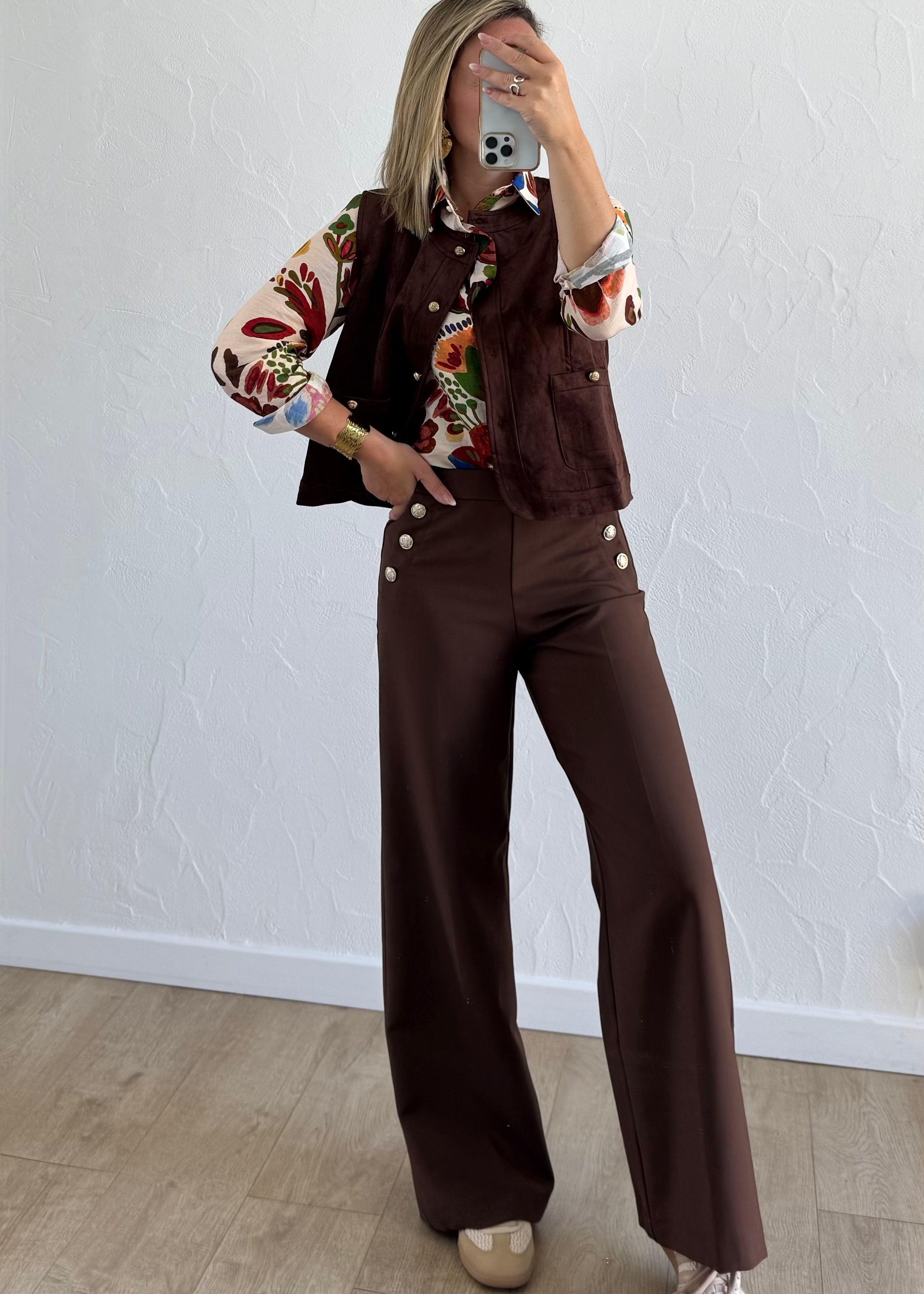 Pantalon MOANA Marron