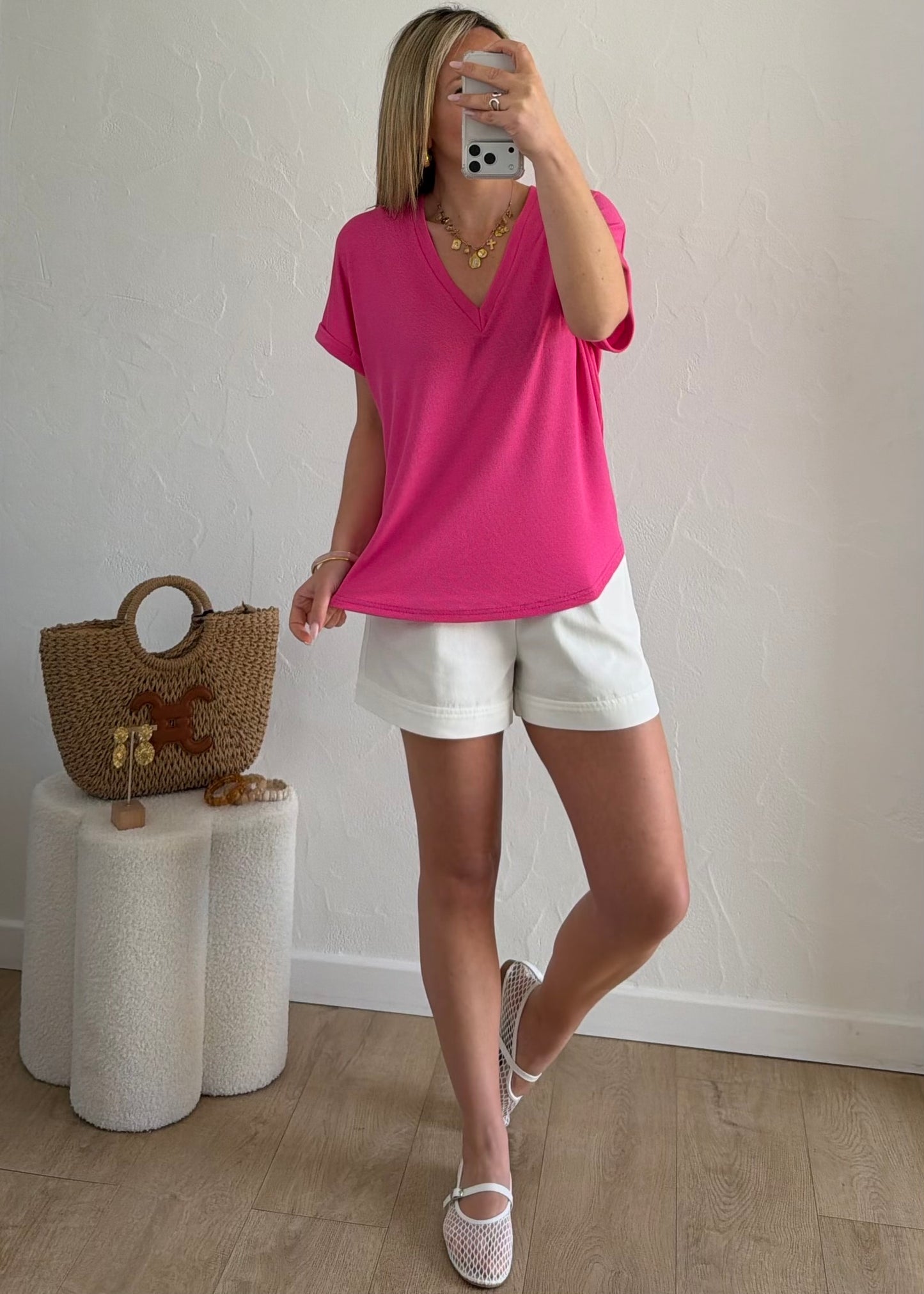 T-shirt Lisa fushia 🌺