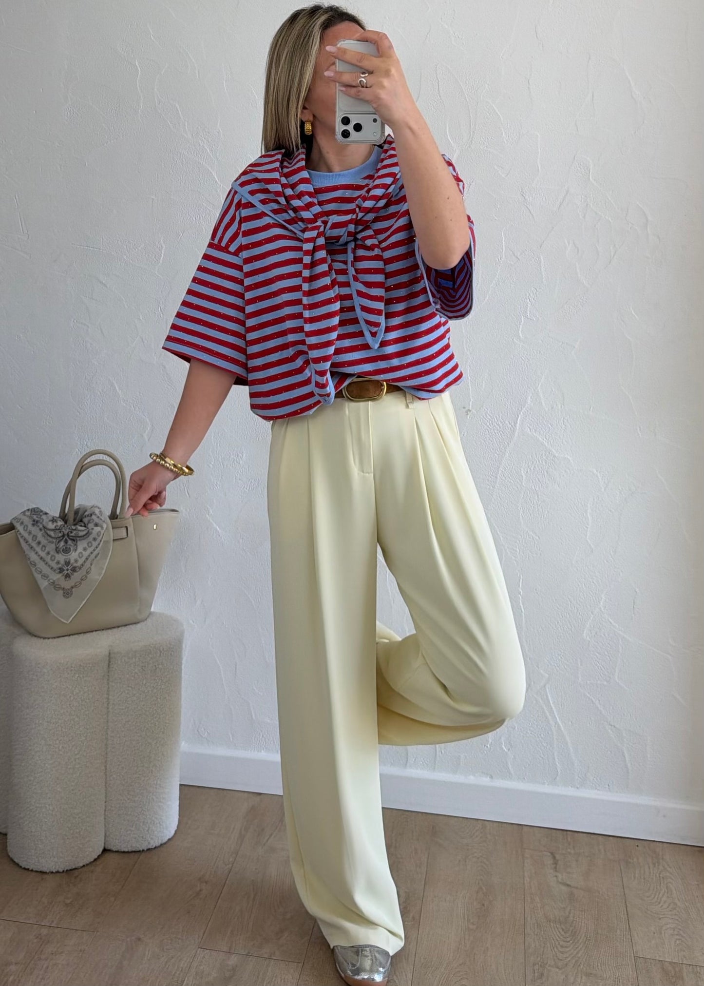 Tee-shirt ADRIANNA Rouge & Bleu