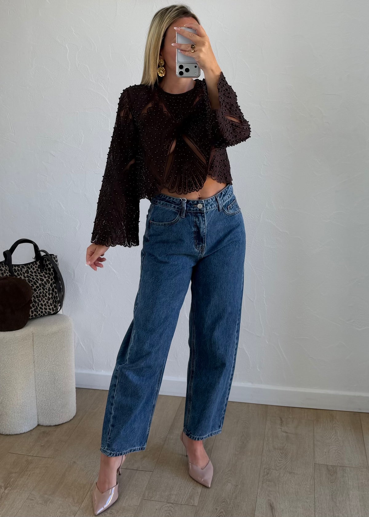 Top Anika marron