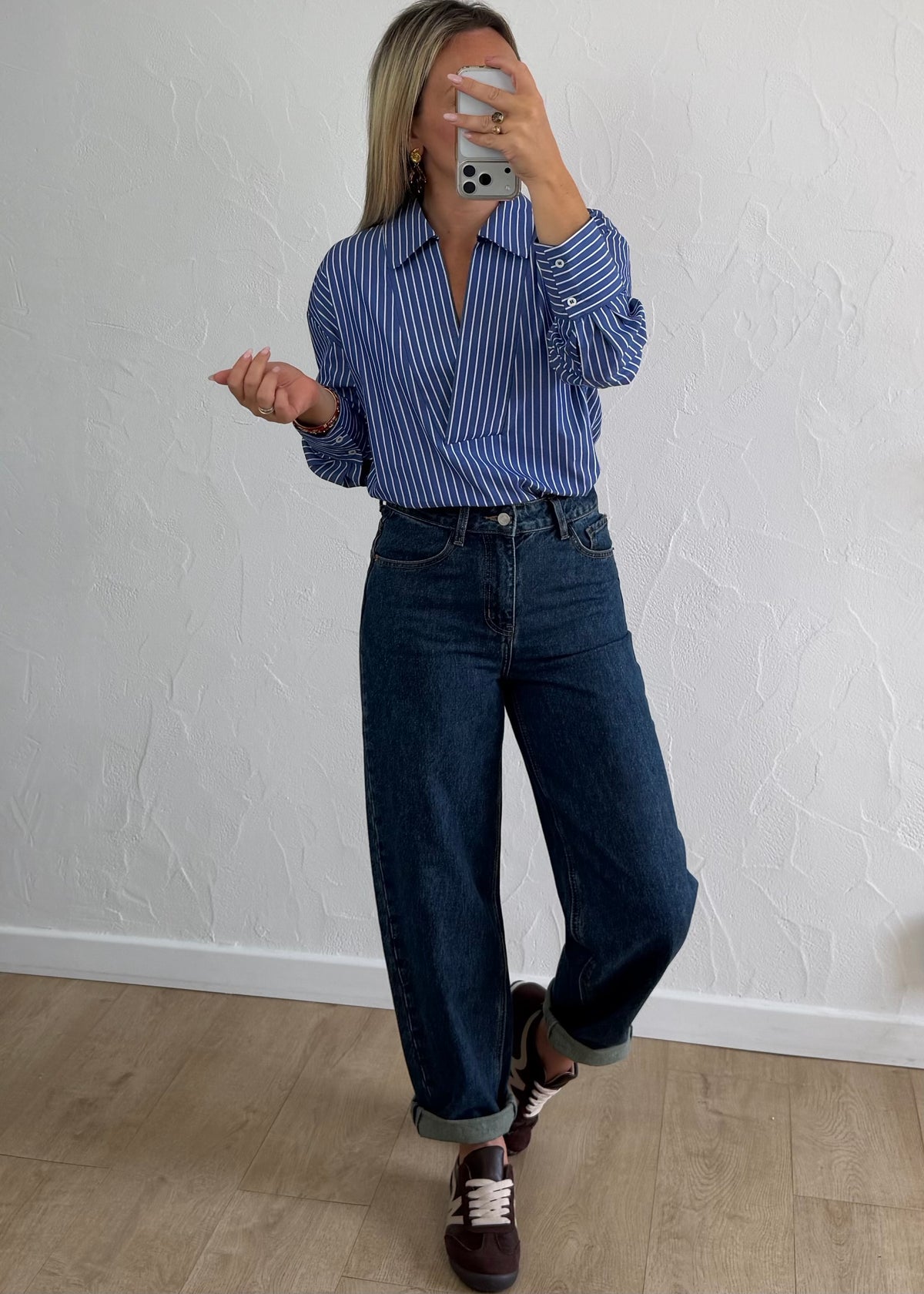 Jean Barrel bleu foncé