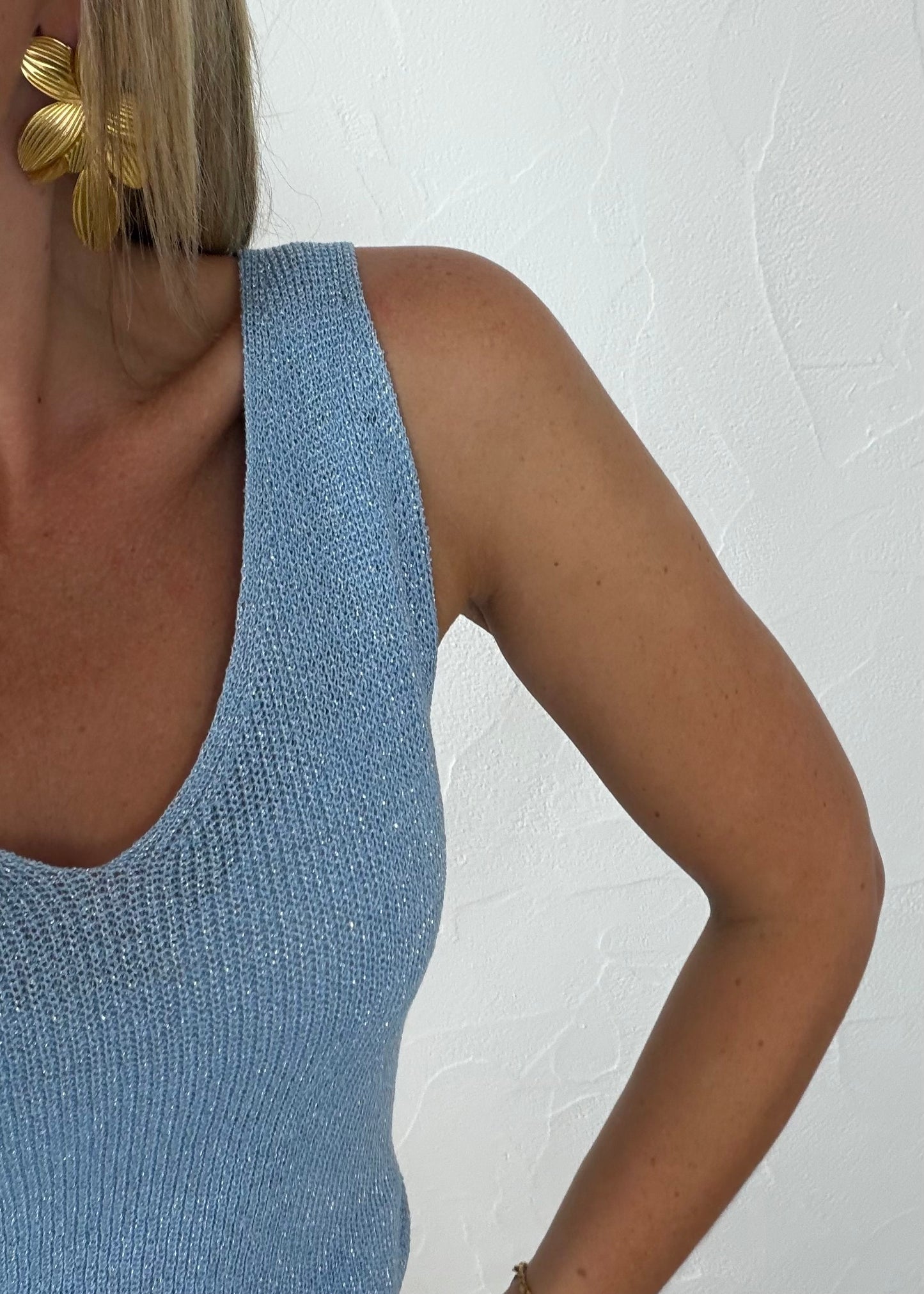 Débardeur EUGENIE Bleu Clair