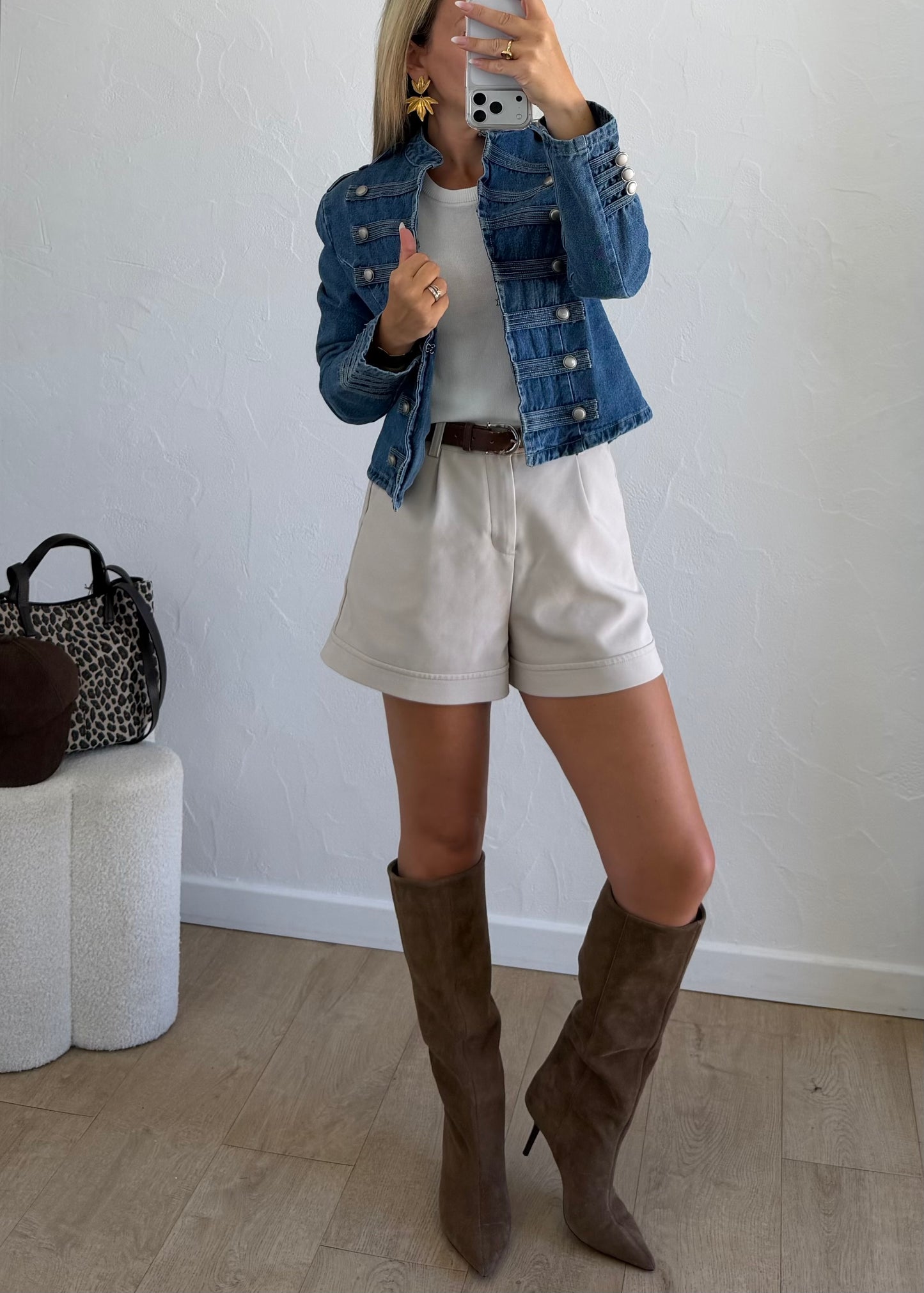 Veste Mona en jean bleu clair