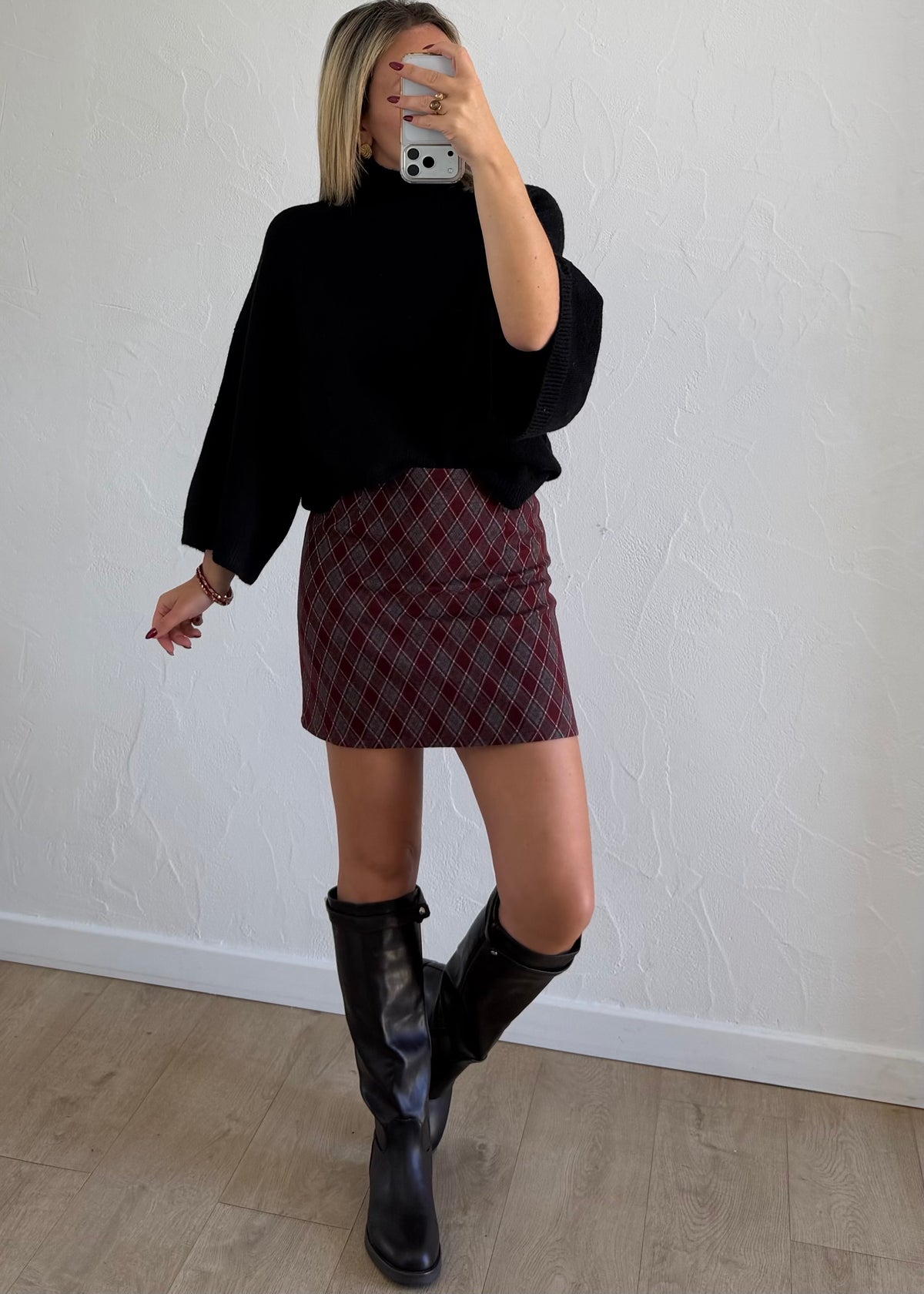Jupe Sasha bordeaux