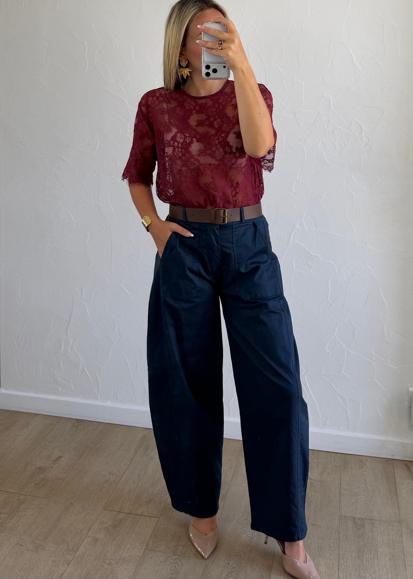 Top Rosy bordeaux