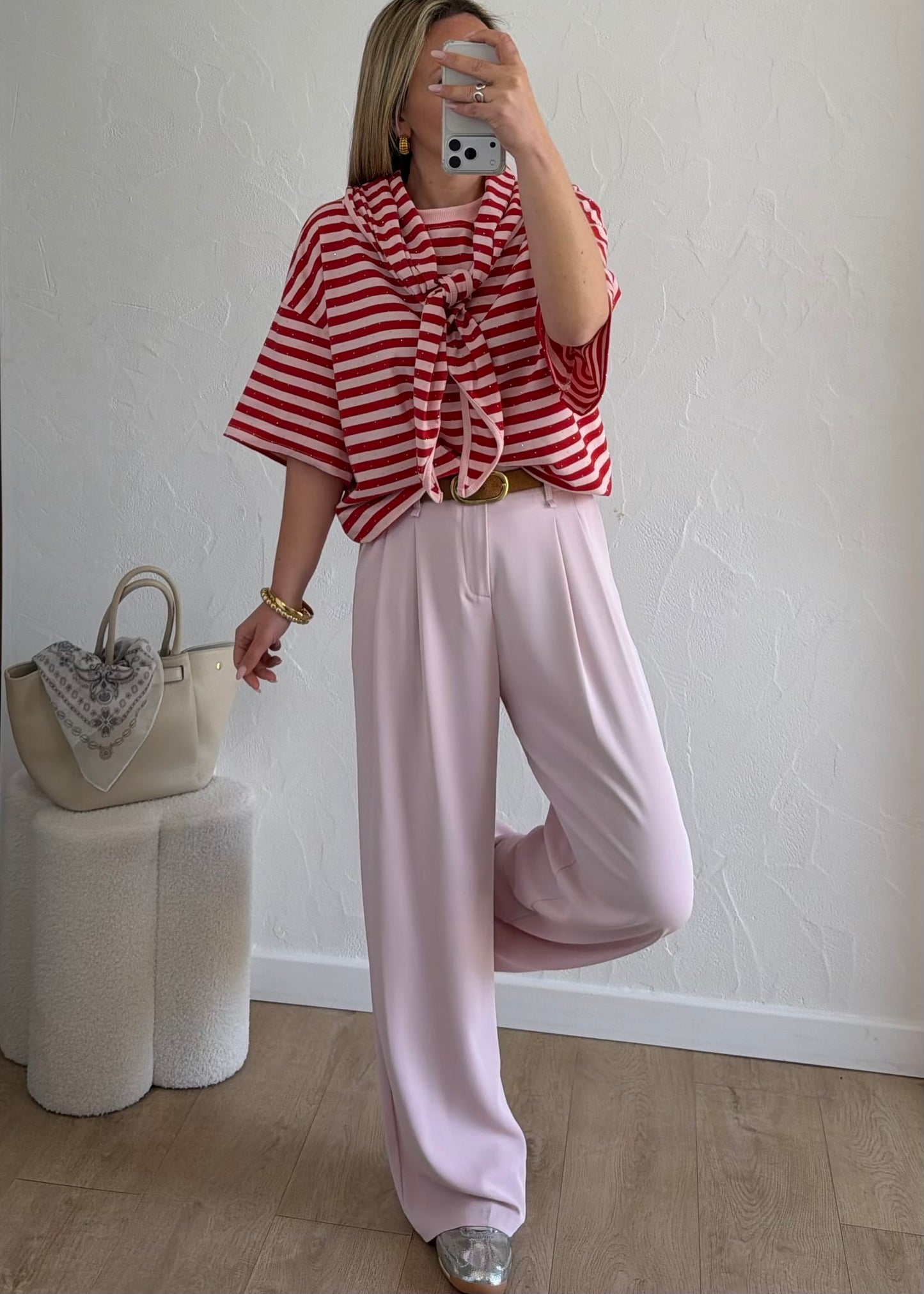 Tee-shirt ADRIANNA Rose & Rouge