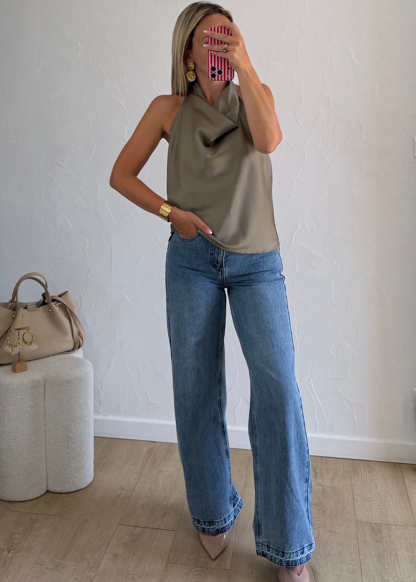 Top PAULA Kaki